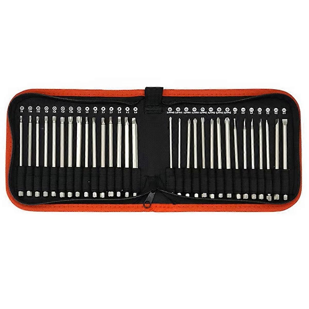 30Pcs Set 100mm S2 Steel Magnetic Screwdriver Bits 1/4 Inch Hex Shank Power Tools Slotted Square Torx