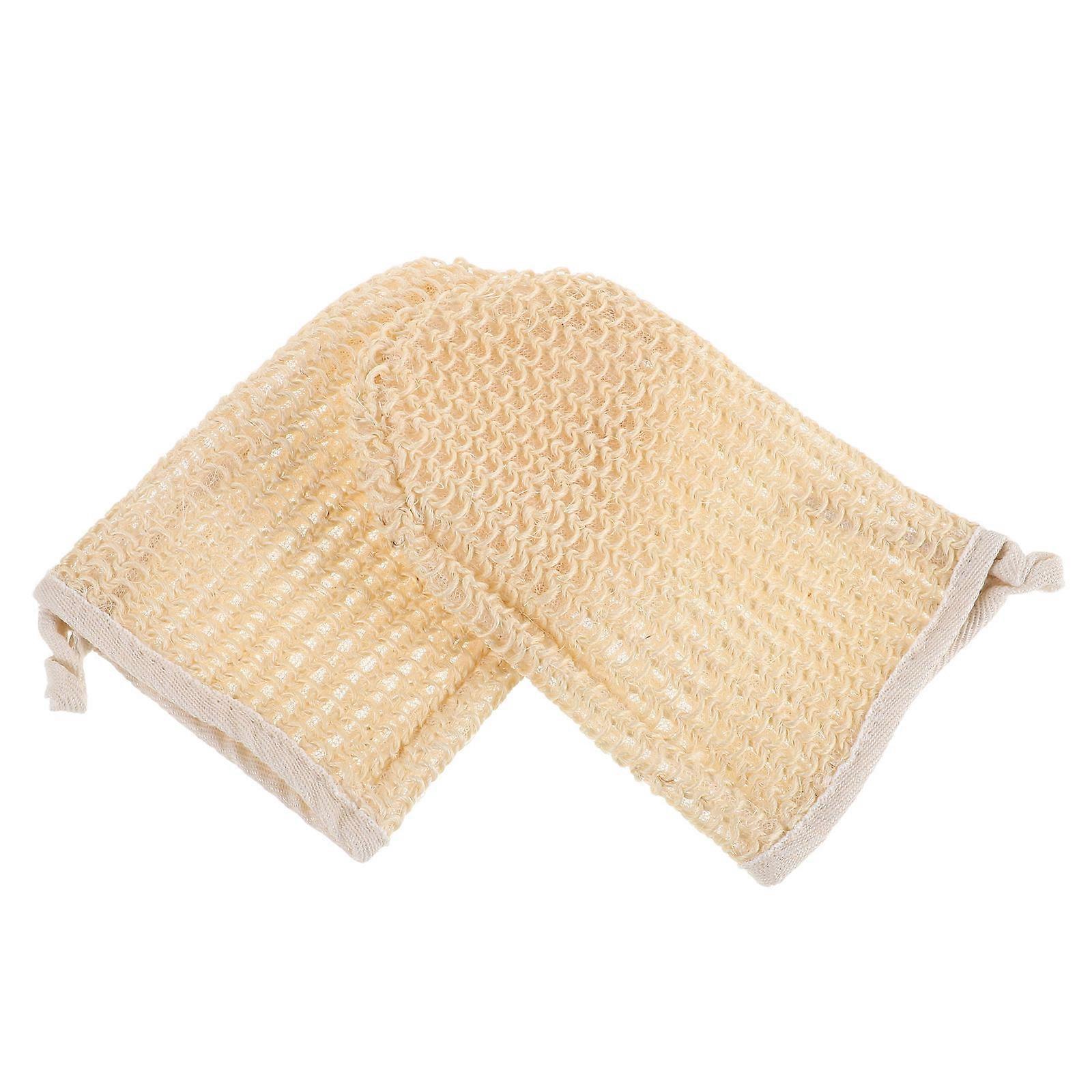 Body Exfoliator Gloves for Bath Using Dual-Sided Design 4Pcs Bath Mitts