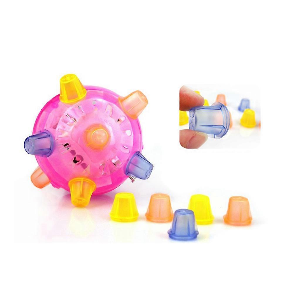 Light Up Dancing Ball Toy for Kids Blue Round Bouncing with Flashing Lights Ideal for Parties 1Pcs