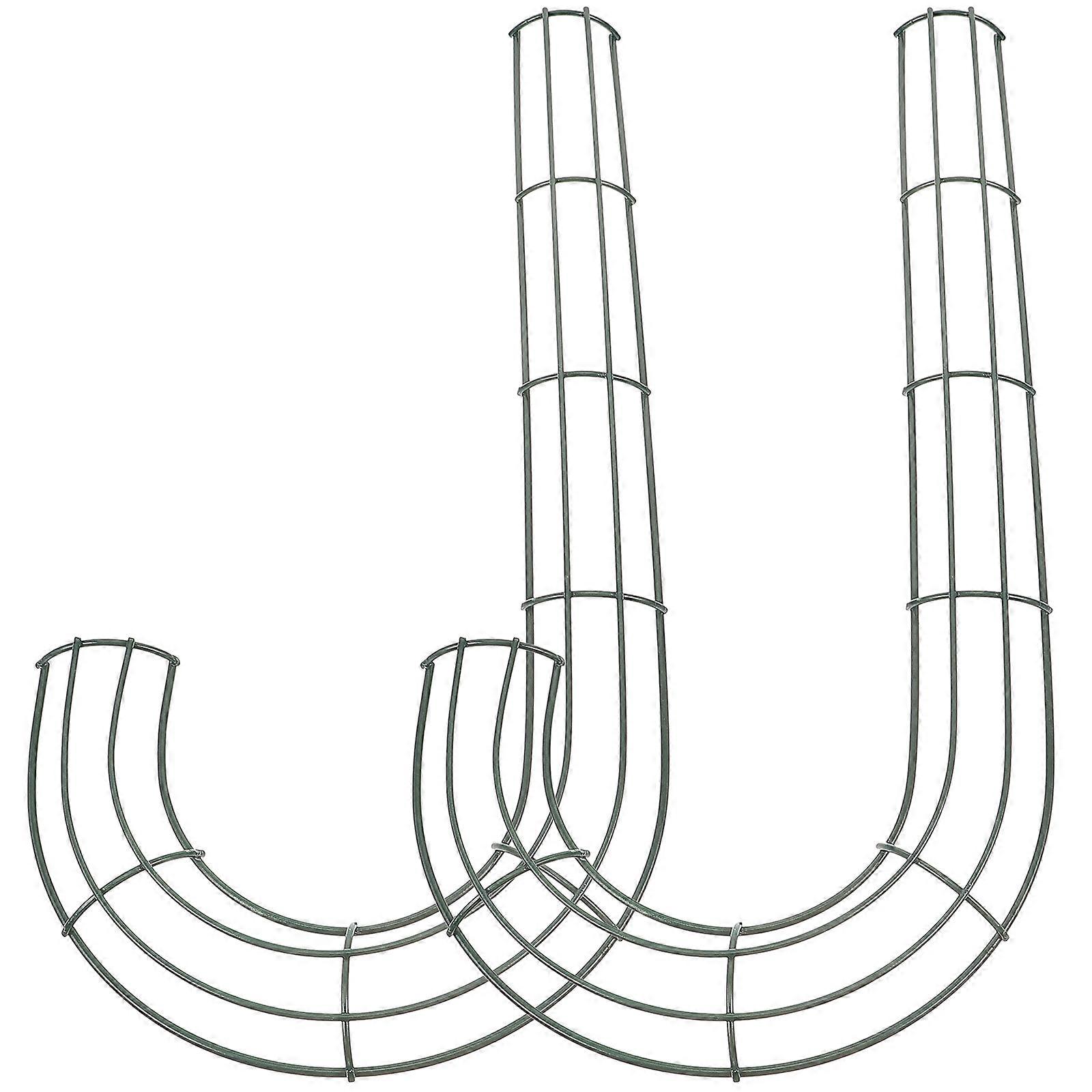 Christmas Wreath Frame Iron Candy Cane Shape for Decoration 10Pcs