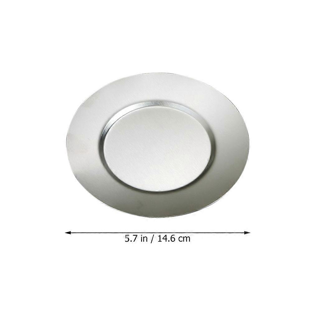 Silver Stainless Steel Plate for Home Use Round Steak Plate
