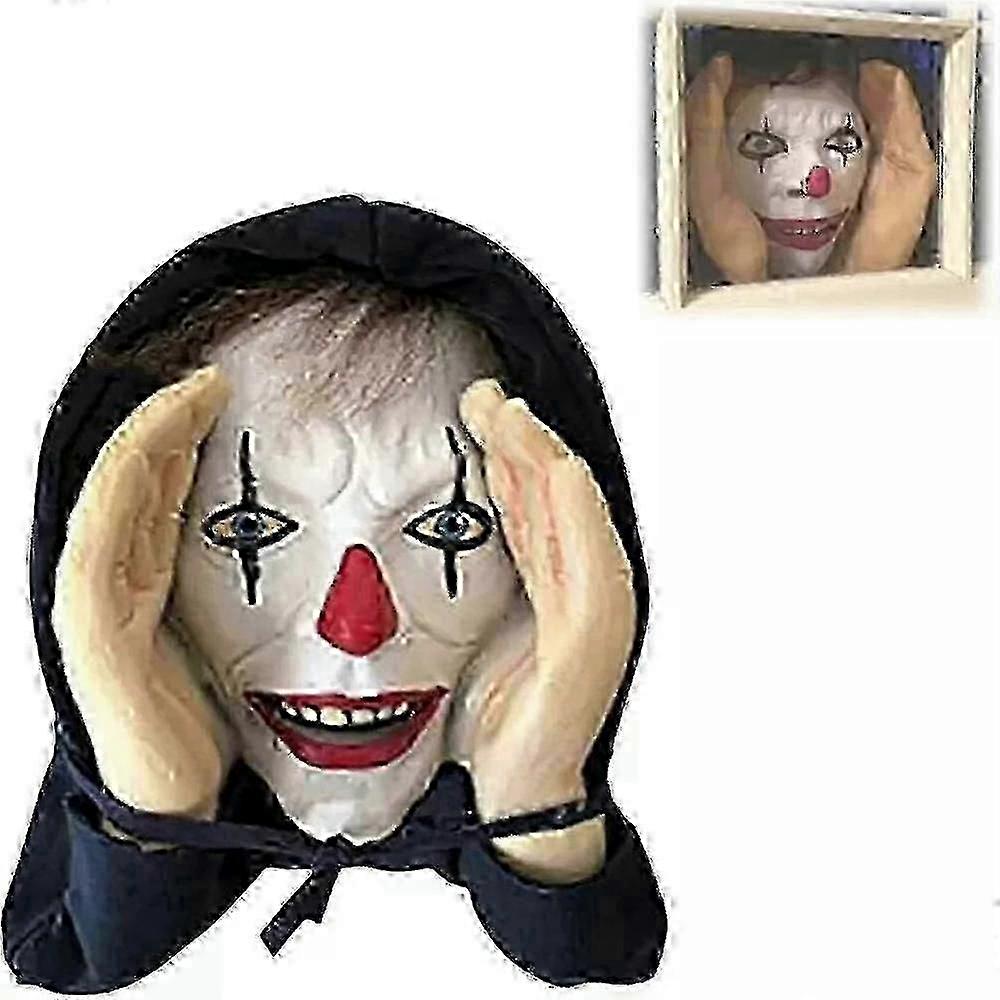 可怕的窥视者怪胎万圣节装饰小丑室内外窗贴