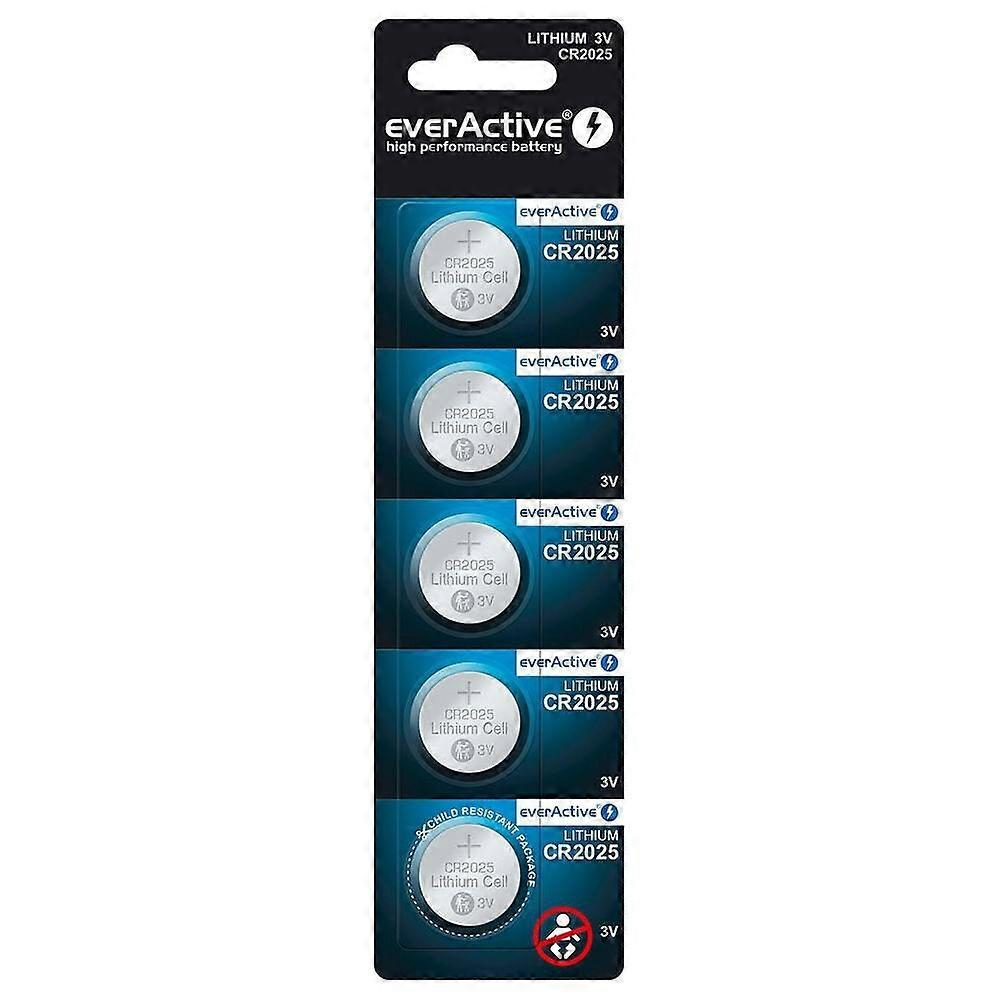 Litiumbatteri Mini Everactive Cr2025 - Blister 5 stk.