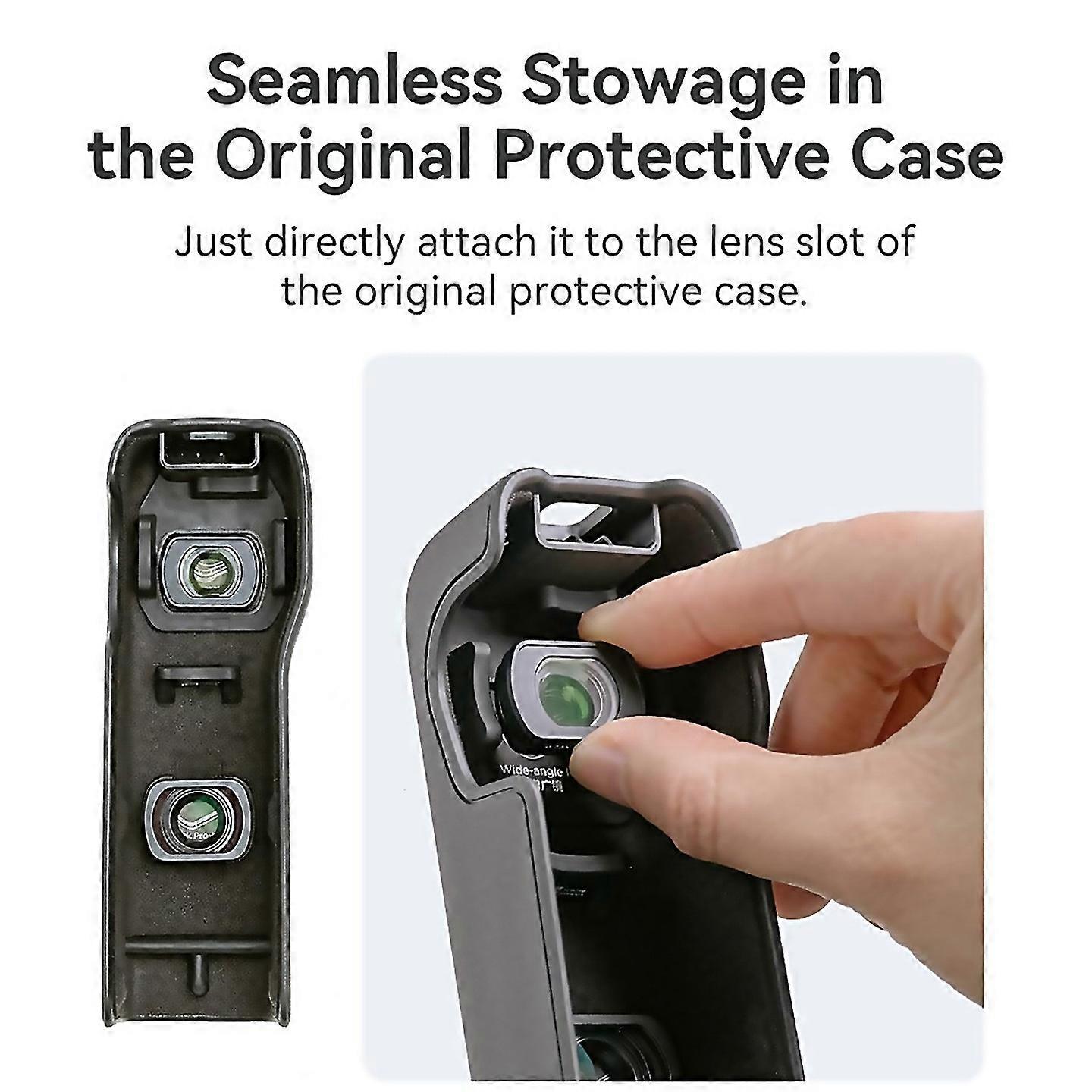 For Wideangle Lens For Pocket 3 Magnetic Mount Action Camera