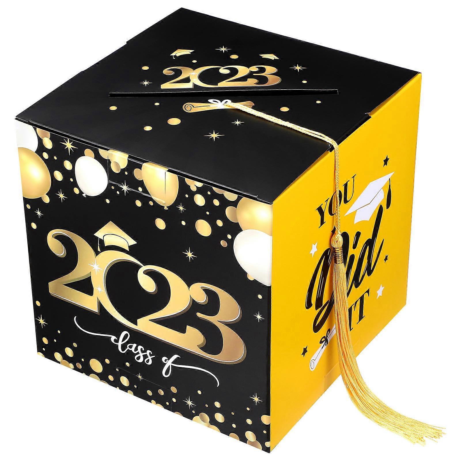 Pretyzoom Graduation Holder Paper Box for Party Supplies 2Pcs Multi