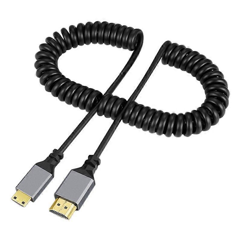HDMI Type-A to HDMI Type-C HDMI OD4.0 Spring Cable