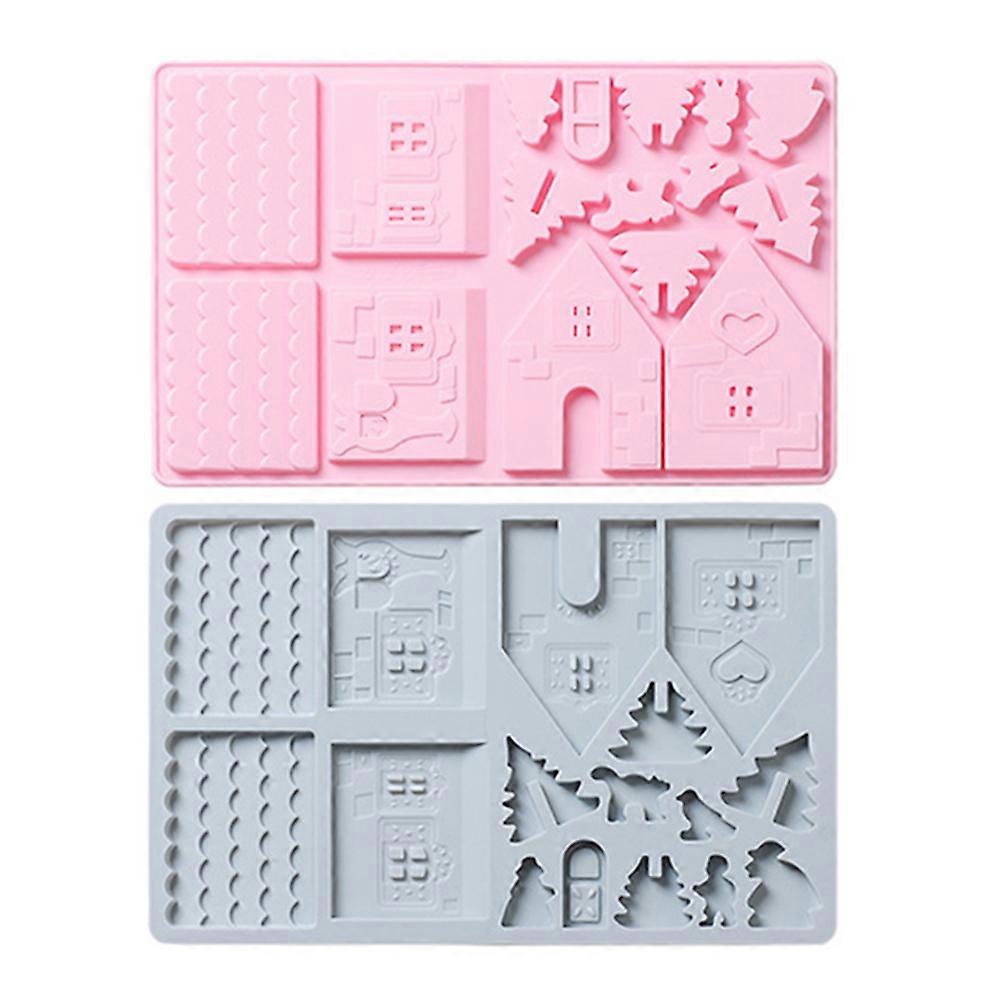 Silicone Biscuit Mold Creative Christmas Cake Mold 8Pcs Set