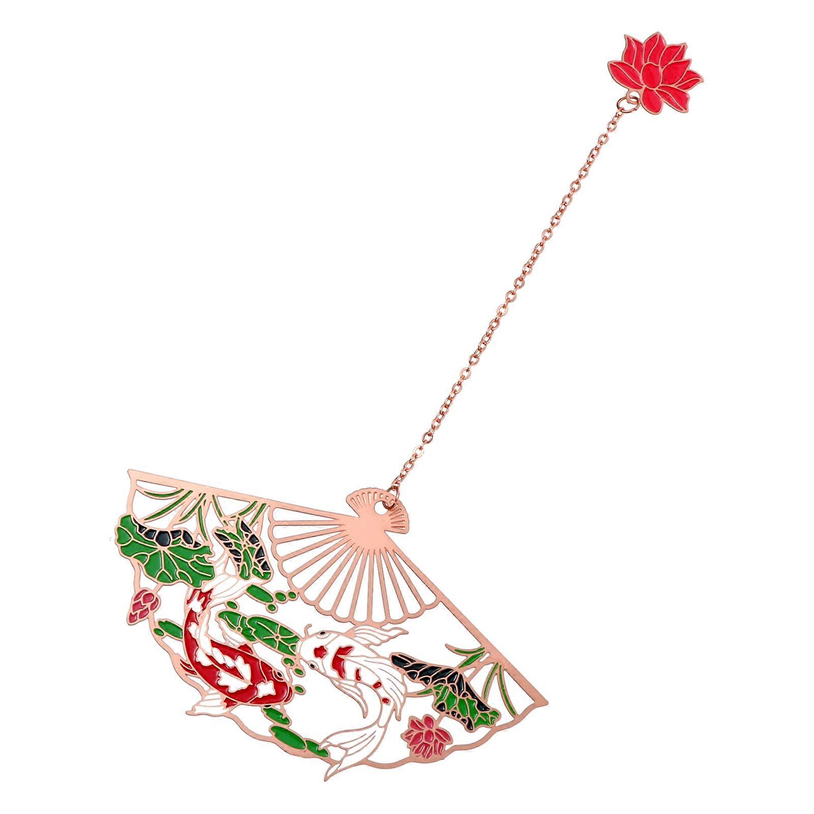 Hollow Chinese Style Bookmark for Decoration 3Pcs Carp Fish Set