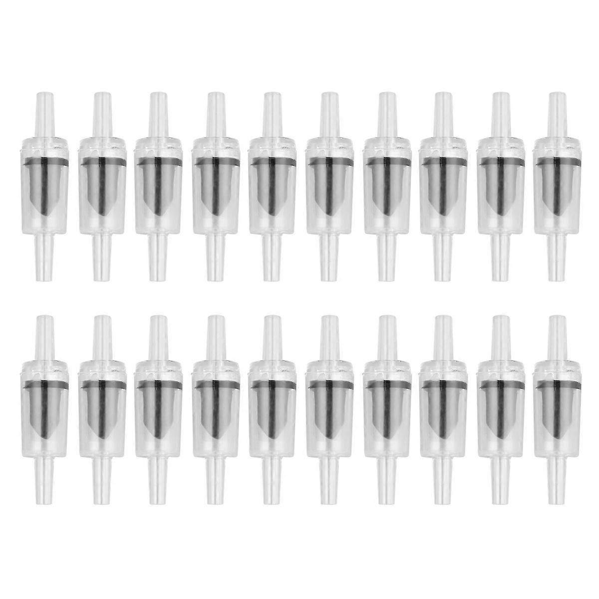Straight Air Valve Check Valve for Fish Tank 60Pcs Black Aquarium Use