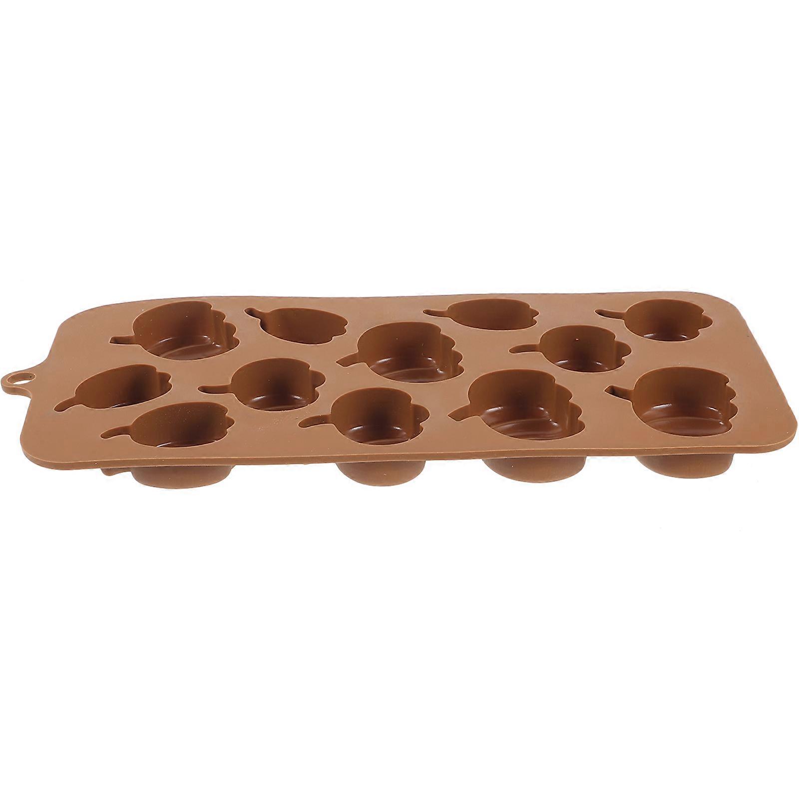 Candy Making Silicone Mold 5Pcs Rectangular Light Brown Designed For Bakers Professional Baking And Home Baking Occasions
