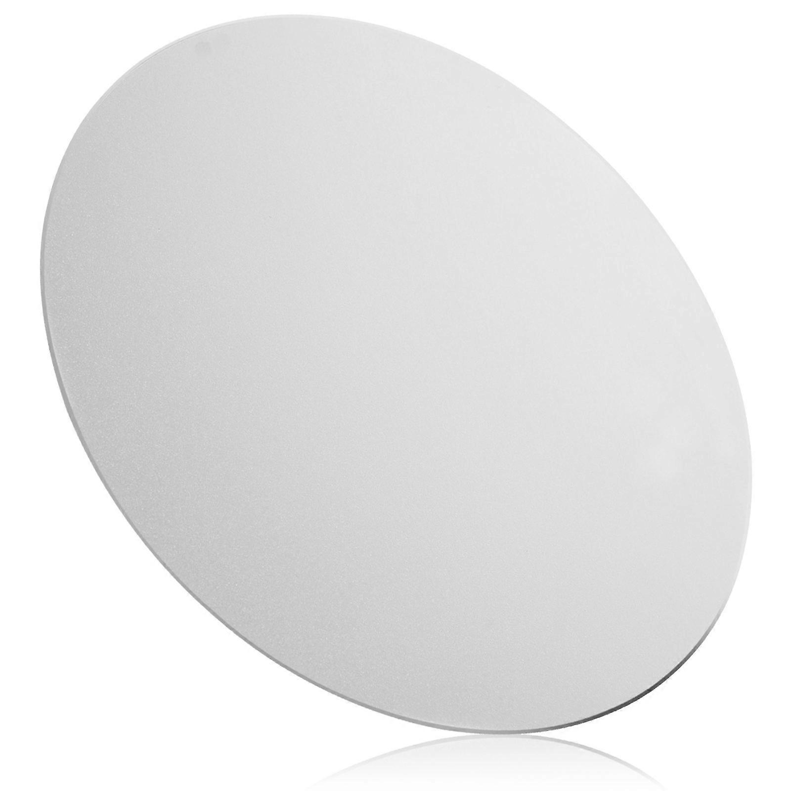 Metal Mouse Pad Round Aluminum for Protecting Mouse 4Pcs Silver