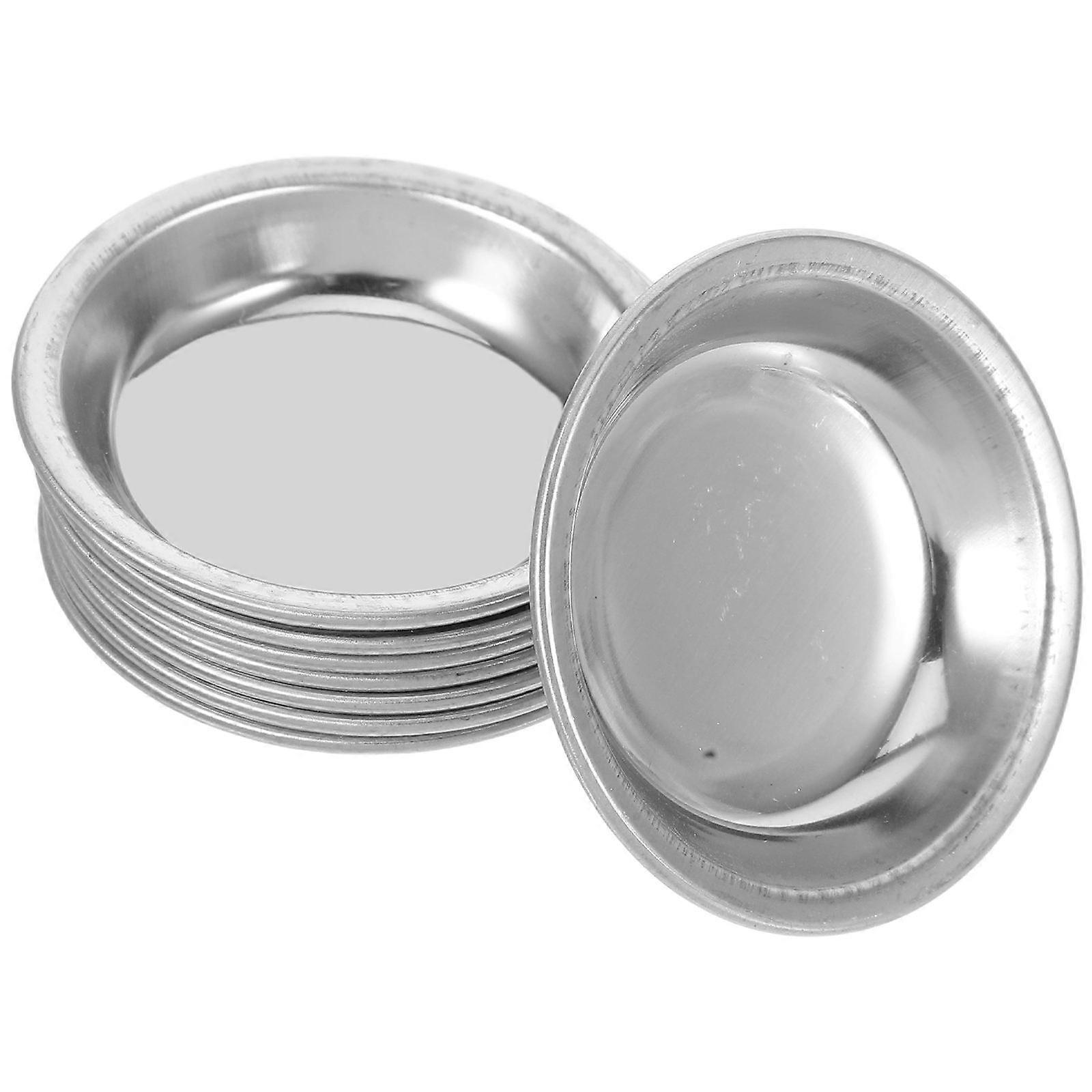 Stainless Steel Paint Mixing Palette 16 Pcs Suitable For Artists Indoor Use Small Round Color Mixing Trays Easy To Clean