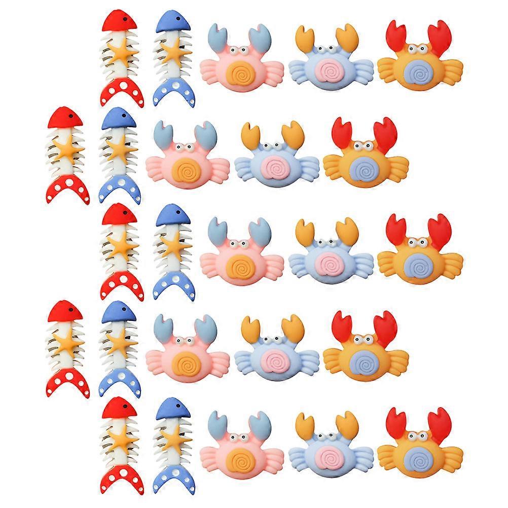 Cute Crab Shaped Pushpins Resin Thumb Tacks for Cork Board 125Pcs