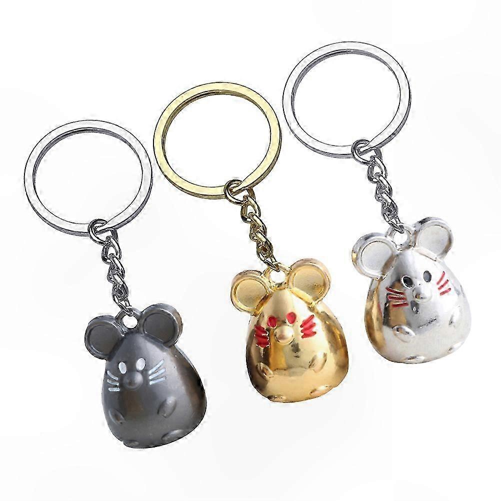 3PCS Rat Keychains, Fun Family Accessories, Ideal for Christmas Gifting
