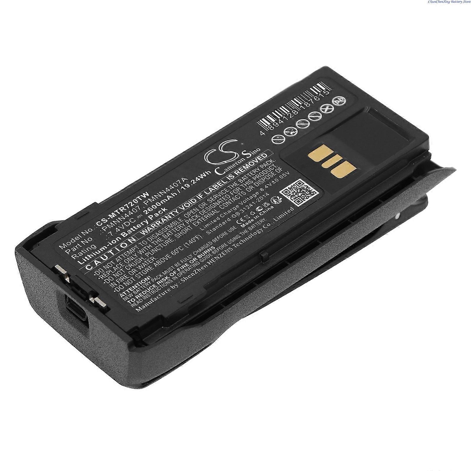 Cameron Sino 7.4V 2600mAh Two-Way Radio Battery PMNN4810A PMNN4407 PMNN4407A PMNN4808A for Motorola