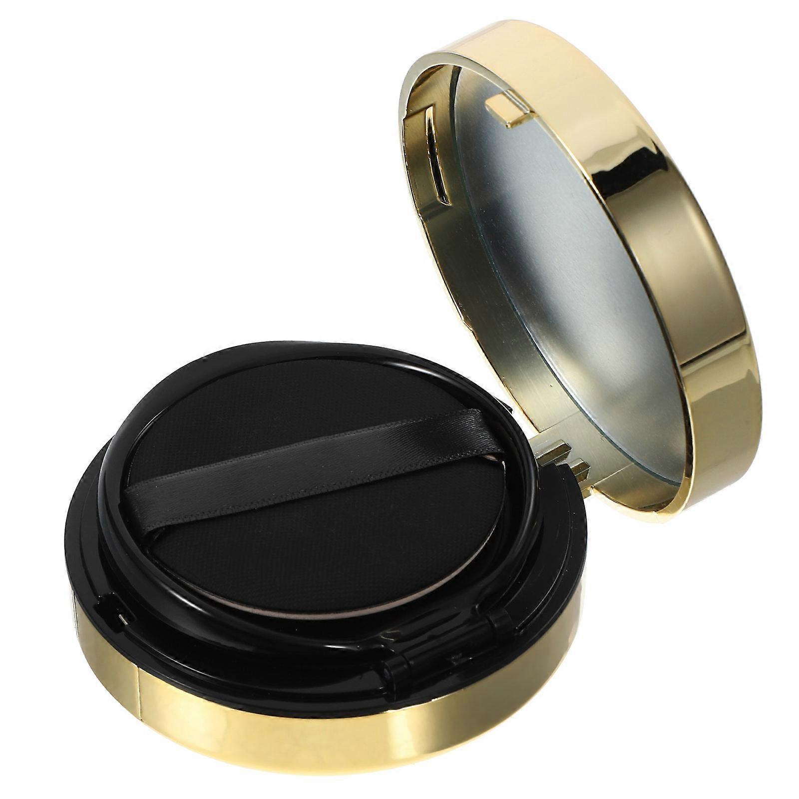 Two-Layers Boxes Black Round Container for Holding Cream Use 2Pcs Pack