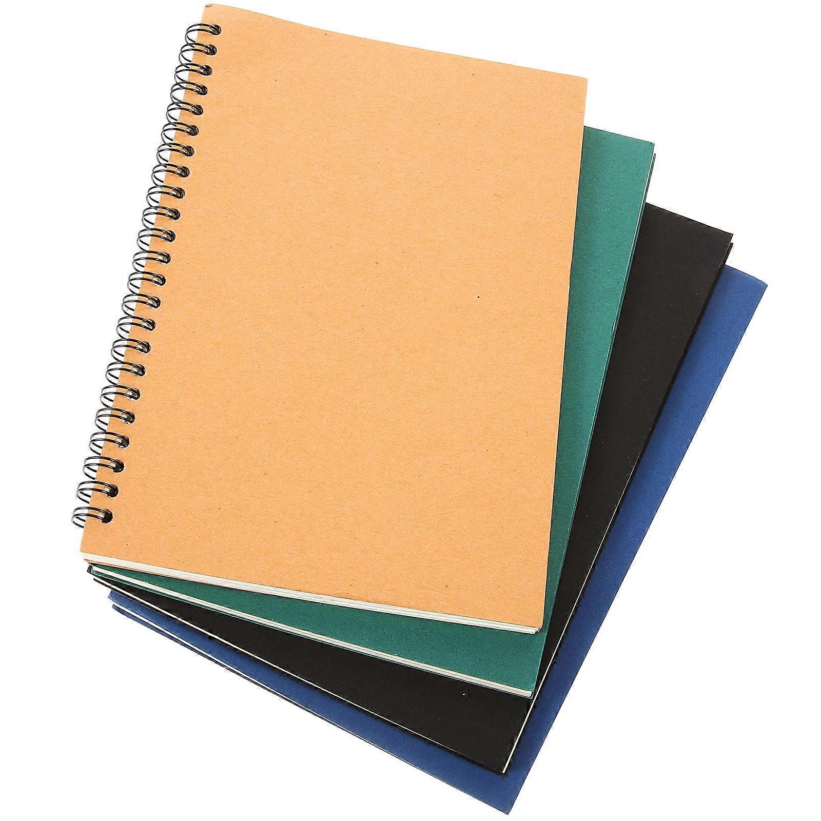 Lightweight 4Pcs Spiral Notepads For General Users In Assorted Color Suitable For Writing Diary
