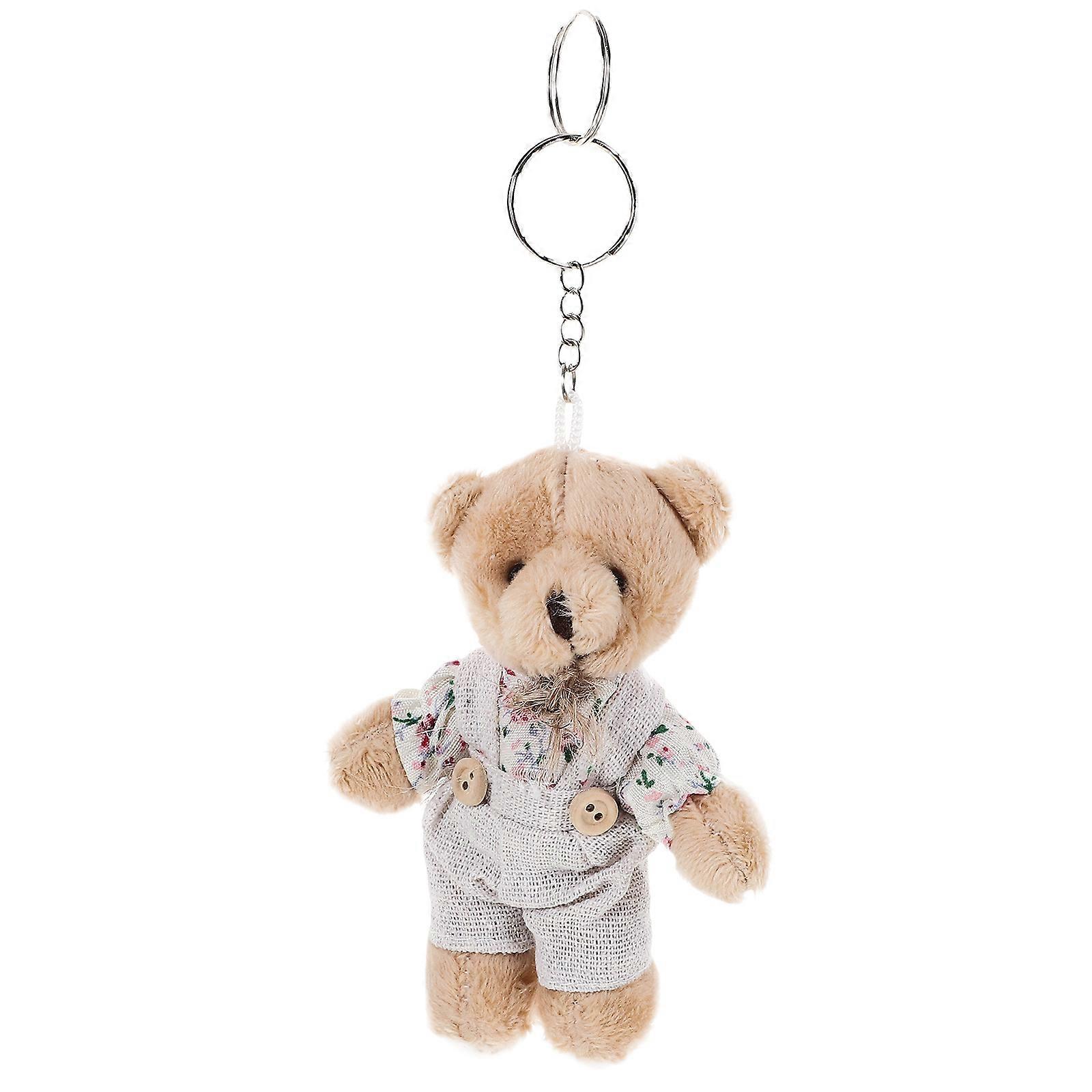 Key Chain Pendants Plush Bear for 8Pcs Mini Bear Design Key Holder