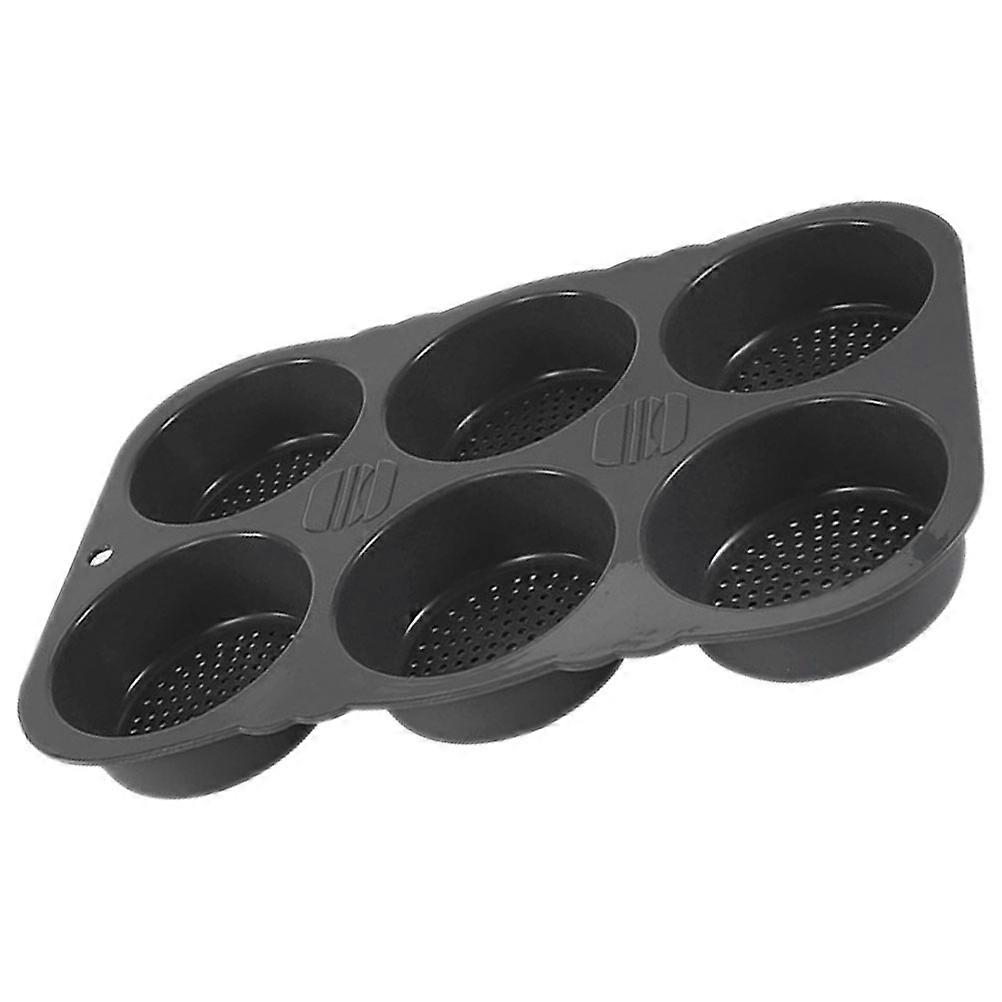 Silicone Muffin Pan Cupcake Mold 5Pcs Non-stick Bakeware For Home Baking Round Dark Grey Easy To Clean