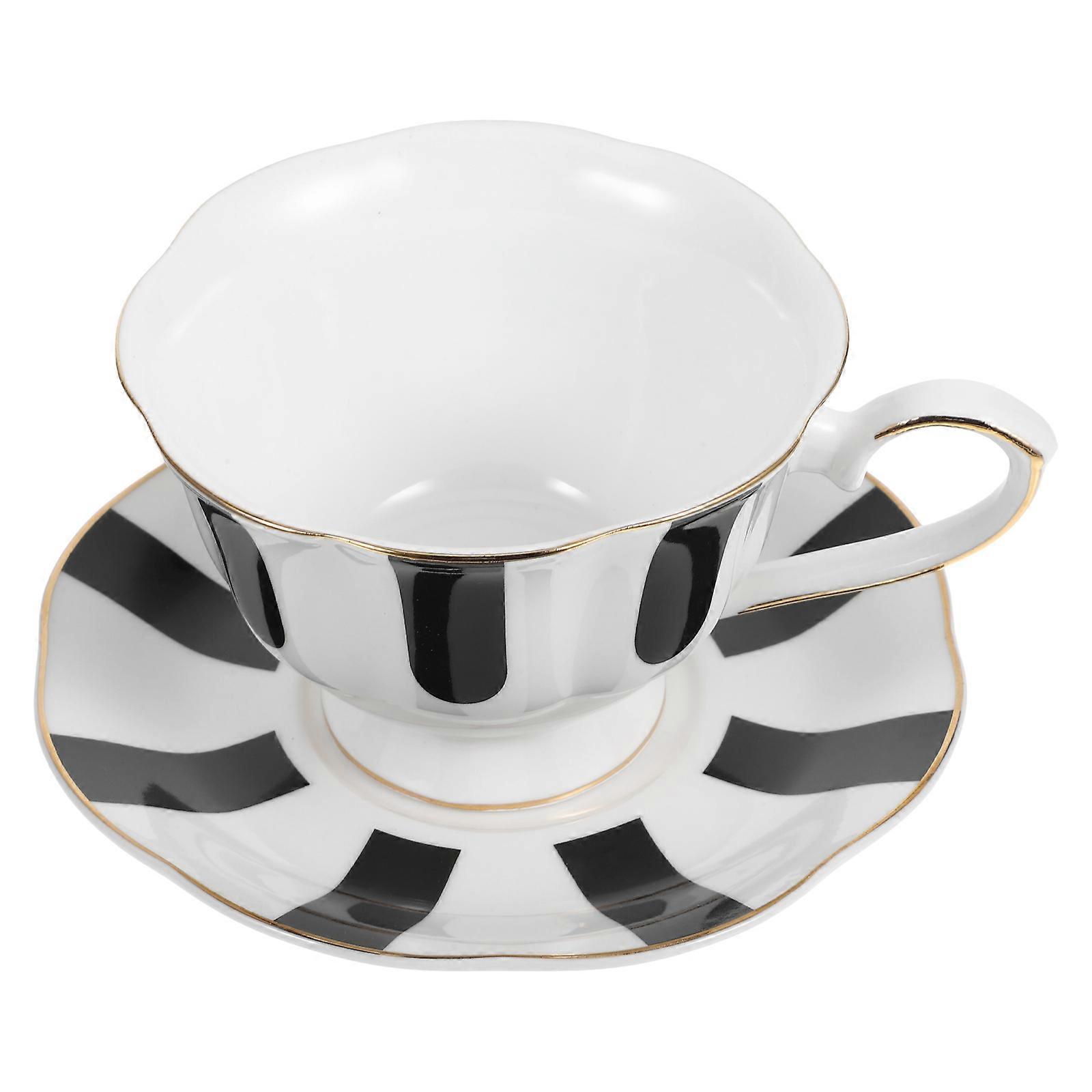 5 Sets Vintage European Style Ceramic Teaware Tea Cups And Saucers Ideal For Entertaining Guests With Smooth Finish And Unique Tulip Shape