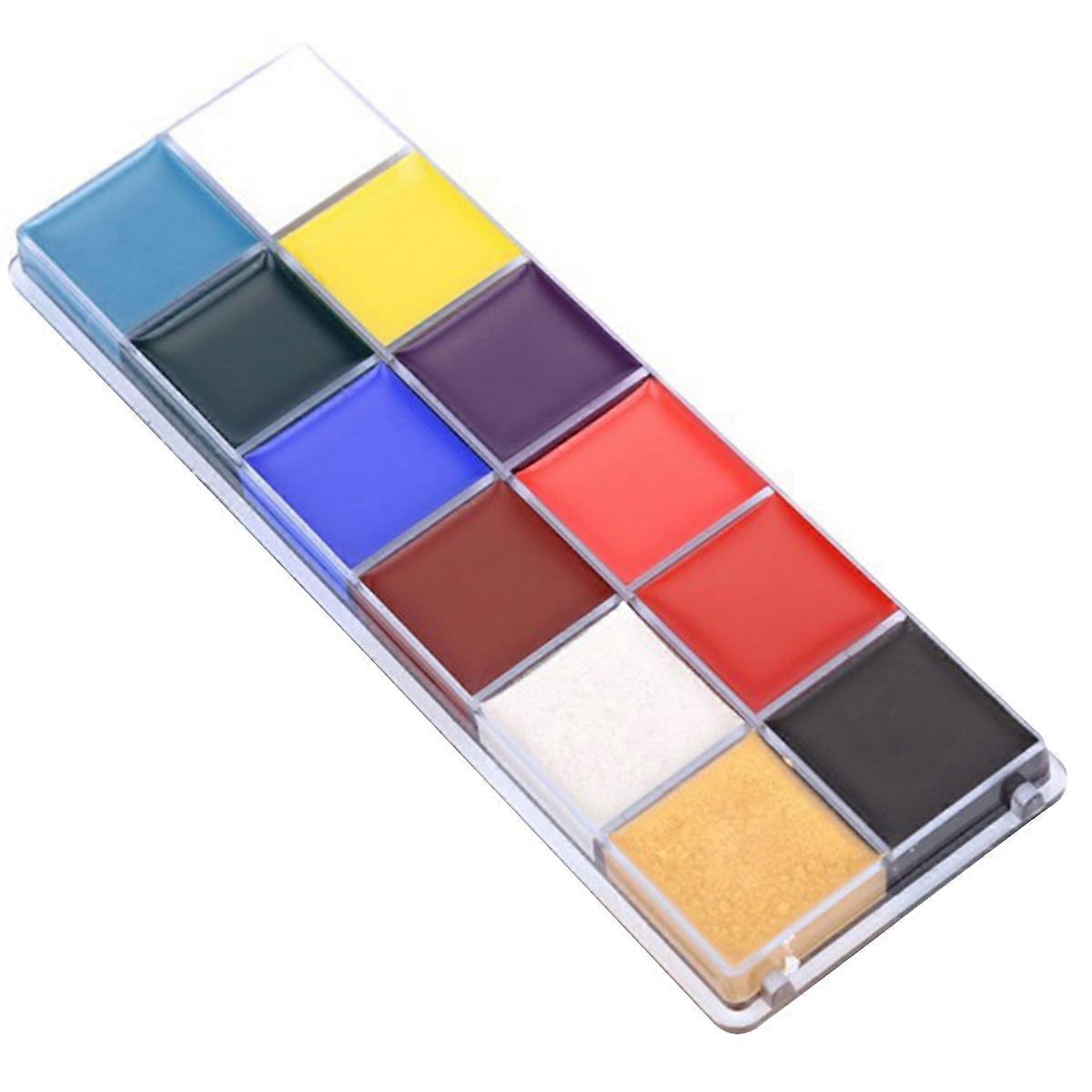 Face Paint Palette Case for Face and Body 3Pcs 12 Flash Colors Set