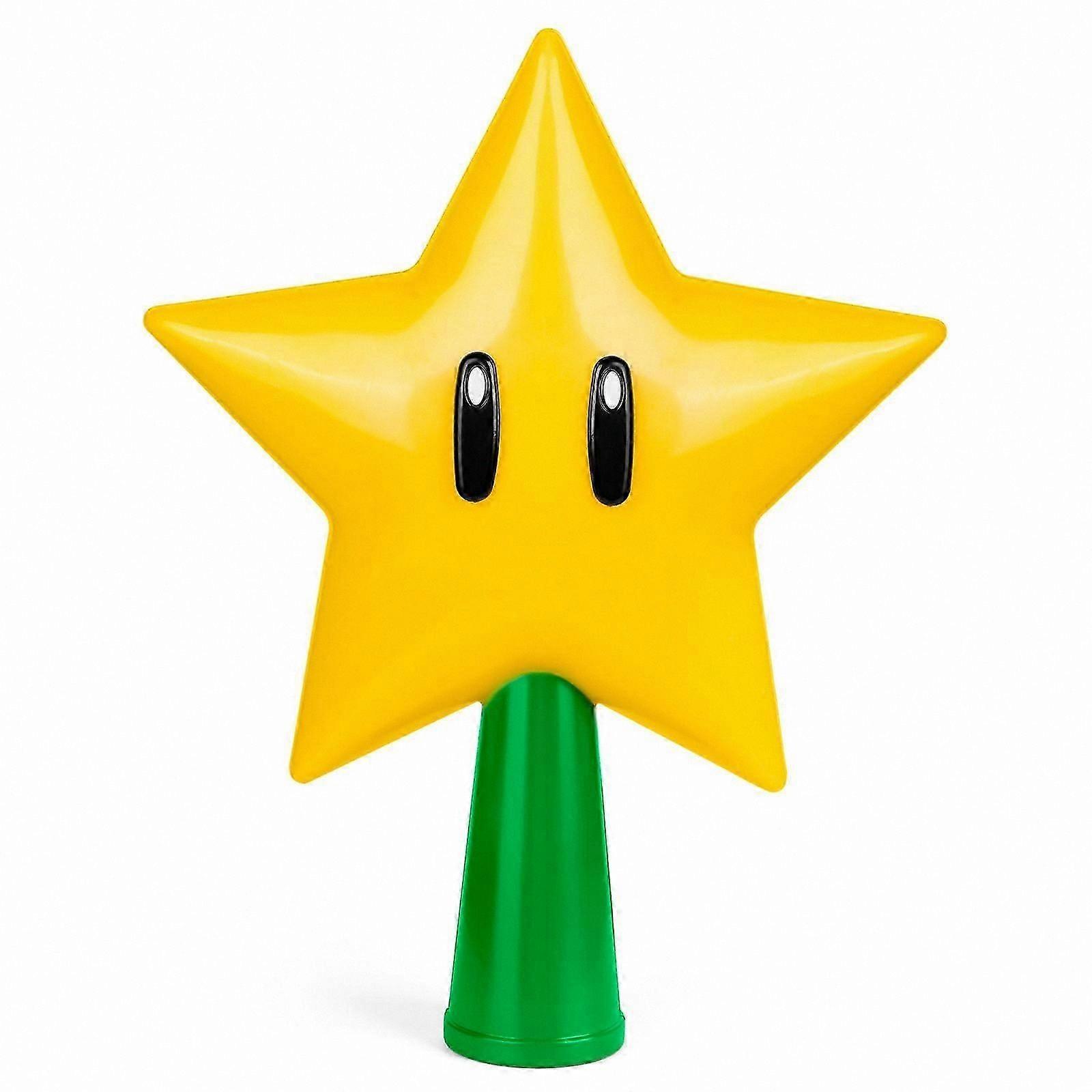 LED Light-Up Star Tree Topper for Christmas Decorations: Plug-In Super Ornament with Festive Glow