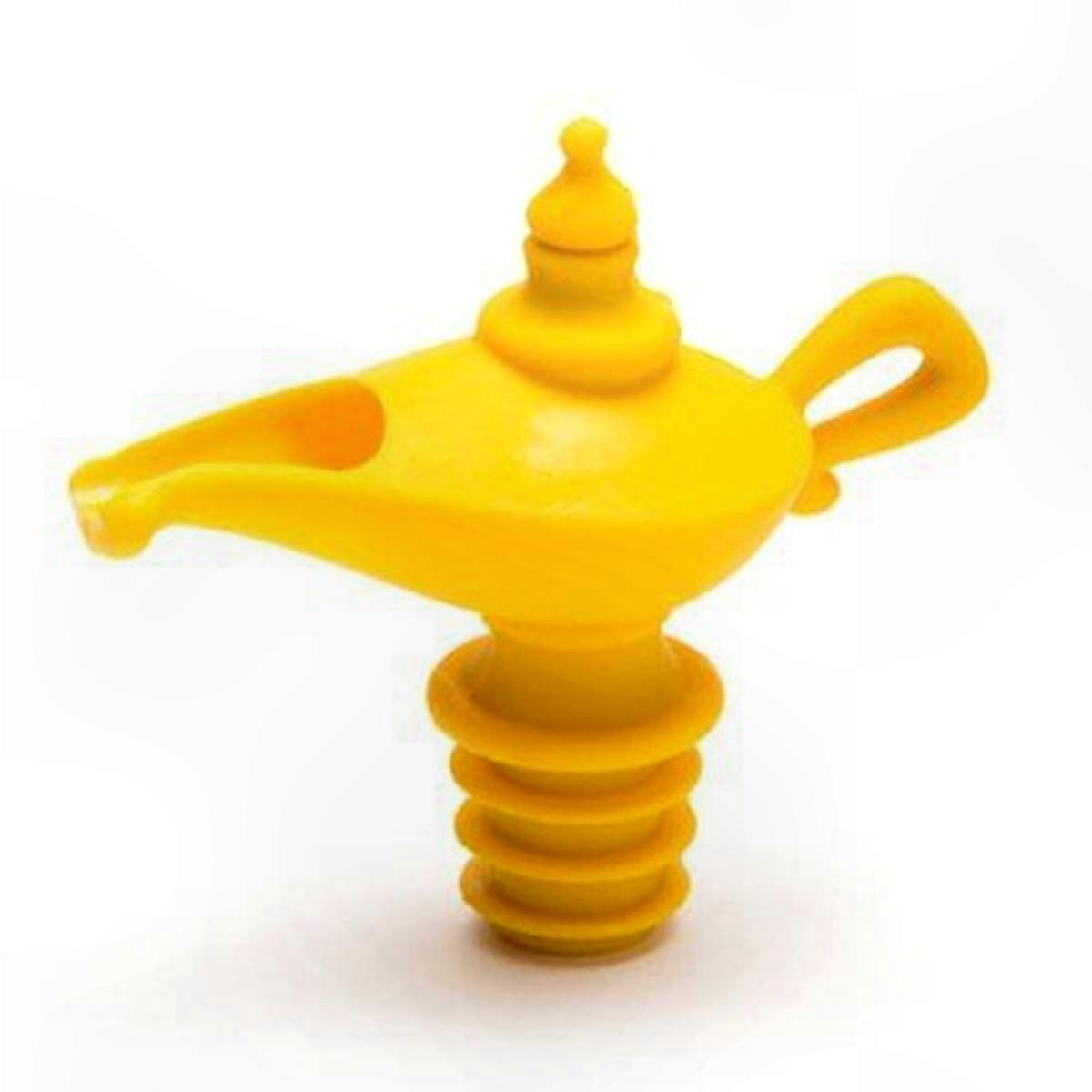 Yellow Bottle Pourer with Screw Stopper for Easy Pouring and Sealing in Magic Lamp Design
