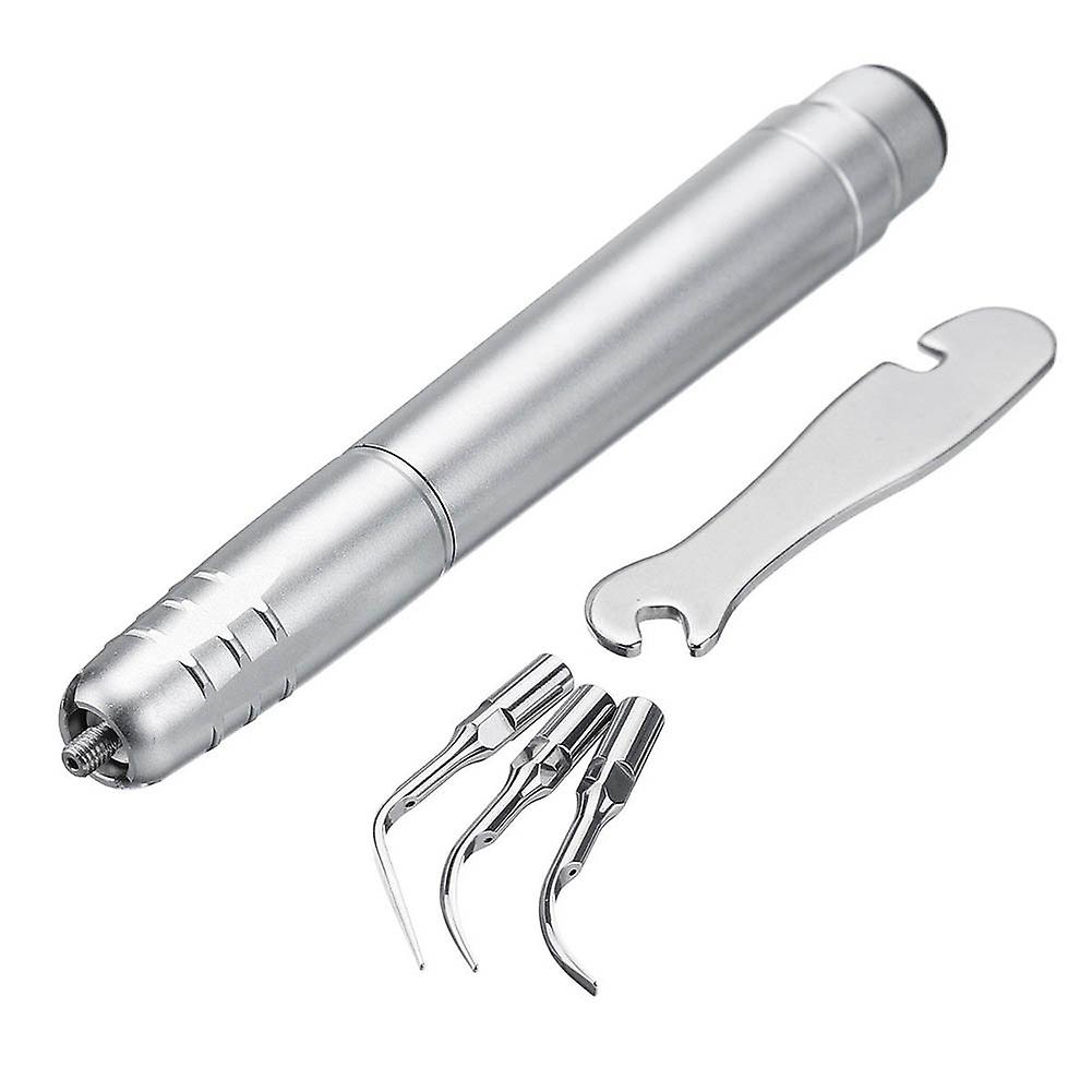 Dental Ultrasonic Air Scaler 4/2 Holes Scaling Handpiece Set With Tips G1 G2 P1