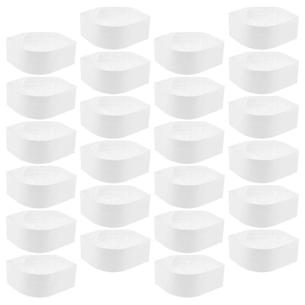White Disposable Chef Hats 50Pcs Perfect For Catering School Classes Chefs Retro Style With Breathability And Professional Appearance Enhancement