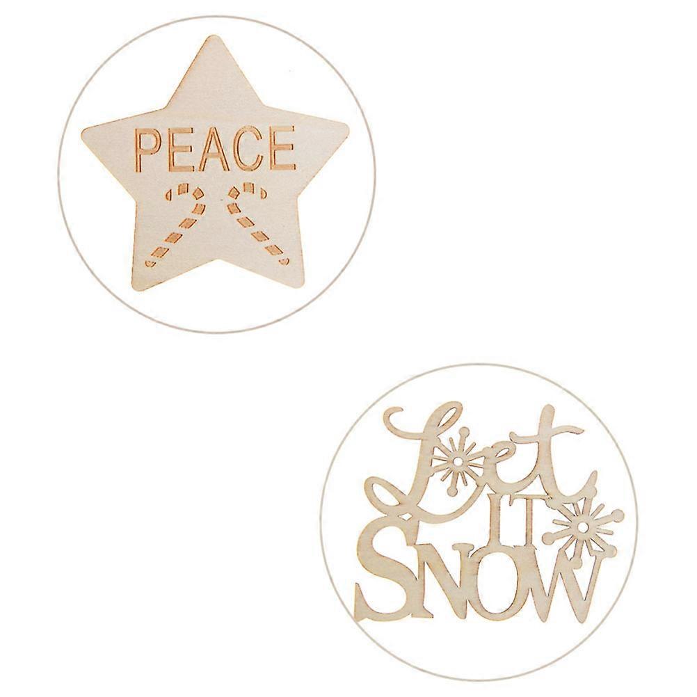 Fa üreges függő medál dekorációhoz 2 db karácsonyi dekorációs dísz