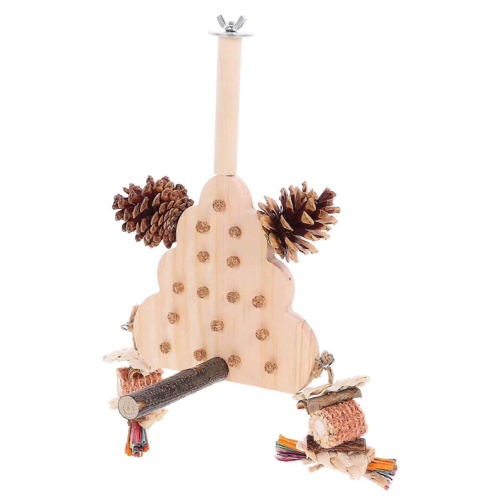 Wooden Bird Perch Platform for Cage Accessory 5Pcs Parrot Stand