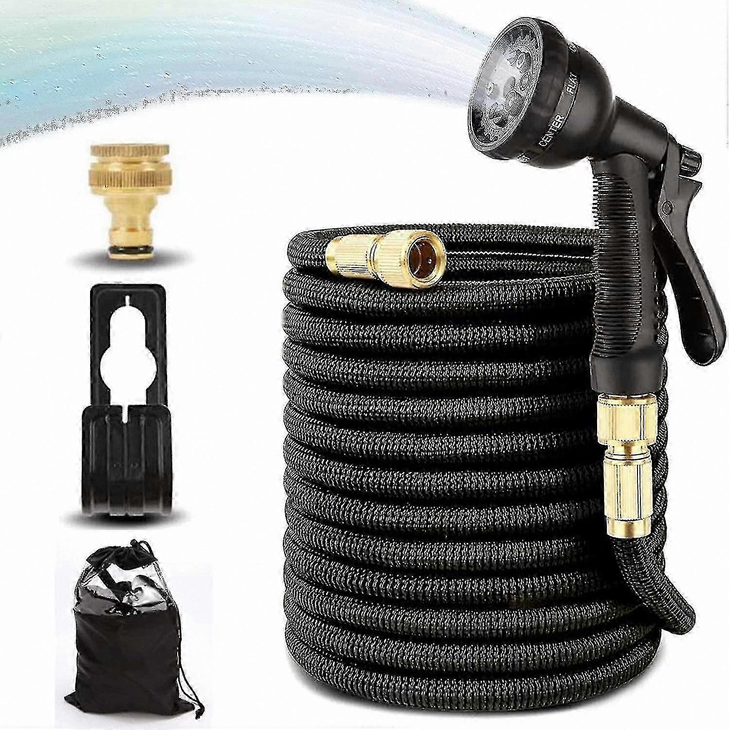 30m Expandable Garden Hose with 8 Functions for Irrigation and Cleaning Use