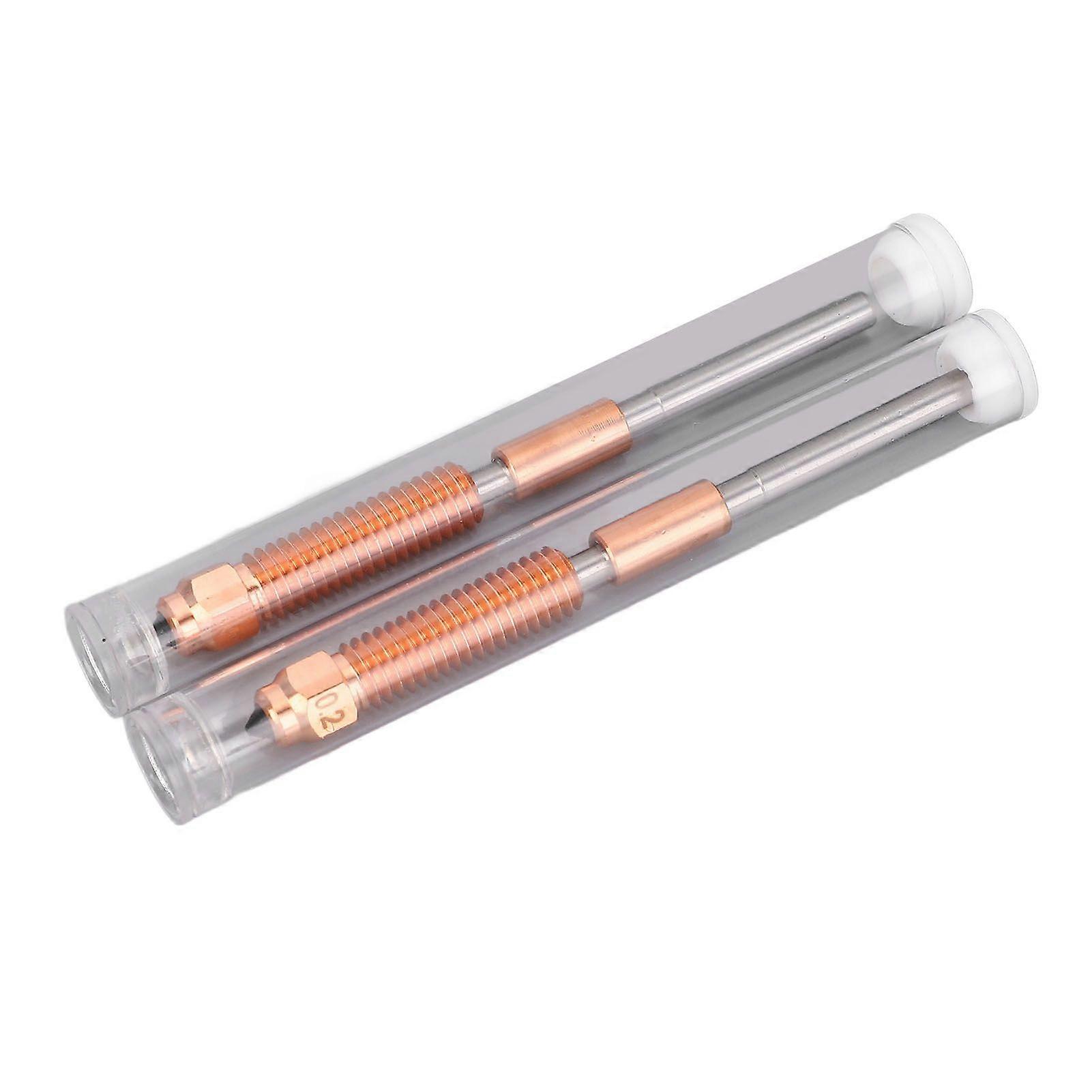 2Pcs Quick Swap Nozzle Kit Hardened Steel CuCrZr Bimetal Quick Disconnecting Nozzles 0.2mm for K1C 3D Printer