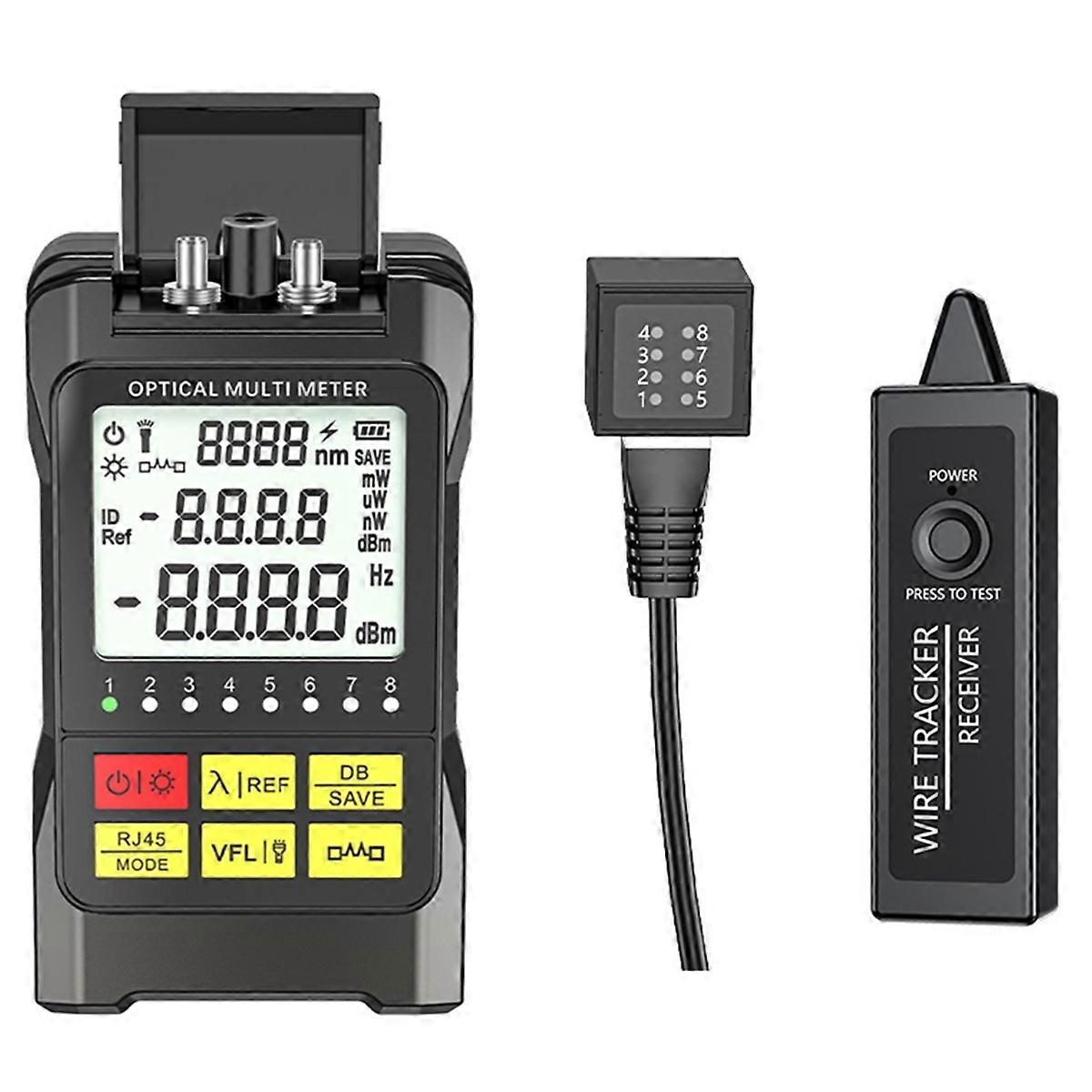 Fiber Optical Power Meter -70-+10dbm 100mW RJ45 Tester Multimeter