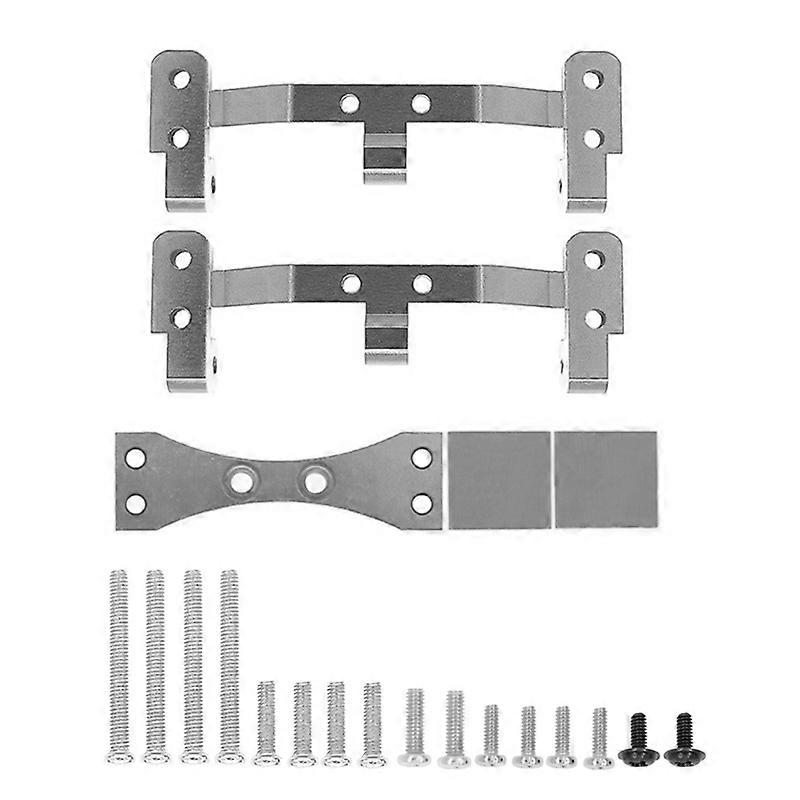 Link Rod Mount Base and Axle Up Servo Bracket for WPL C14 C24, grey