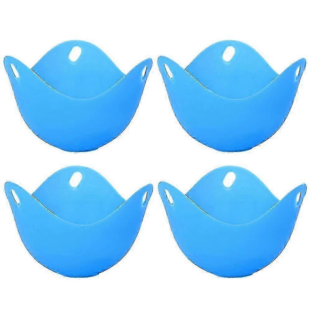 4PCS poached Egg Cooker With Ring Standers,silicone Egg Poacher