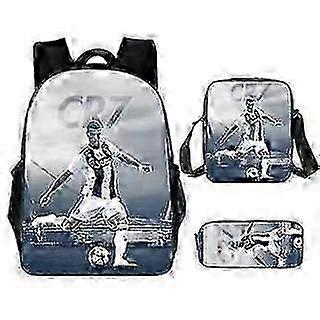 Kids' school essentials with Messi prints - 3 piece backpack set for primary age 25-26