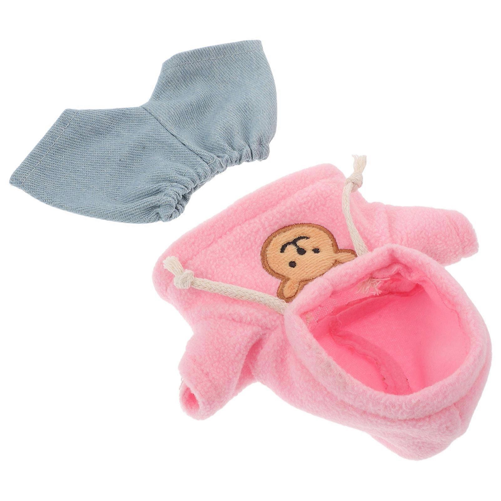 Handmade Plush Bear Clothes Set 20Cm Adorable Doll Outfit For Storytelling And DIY Play Assorted Color Soft Material 1 Set
