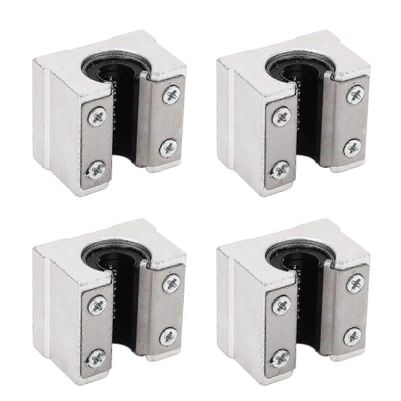25-26 4PCS Aluminum Slider Linear Motion Ball Bearing Slide Block SBR10UU for CNC Machine Tool