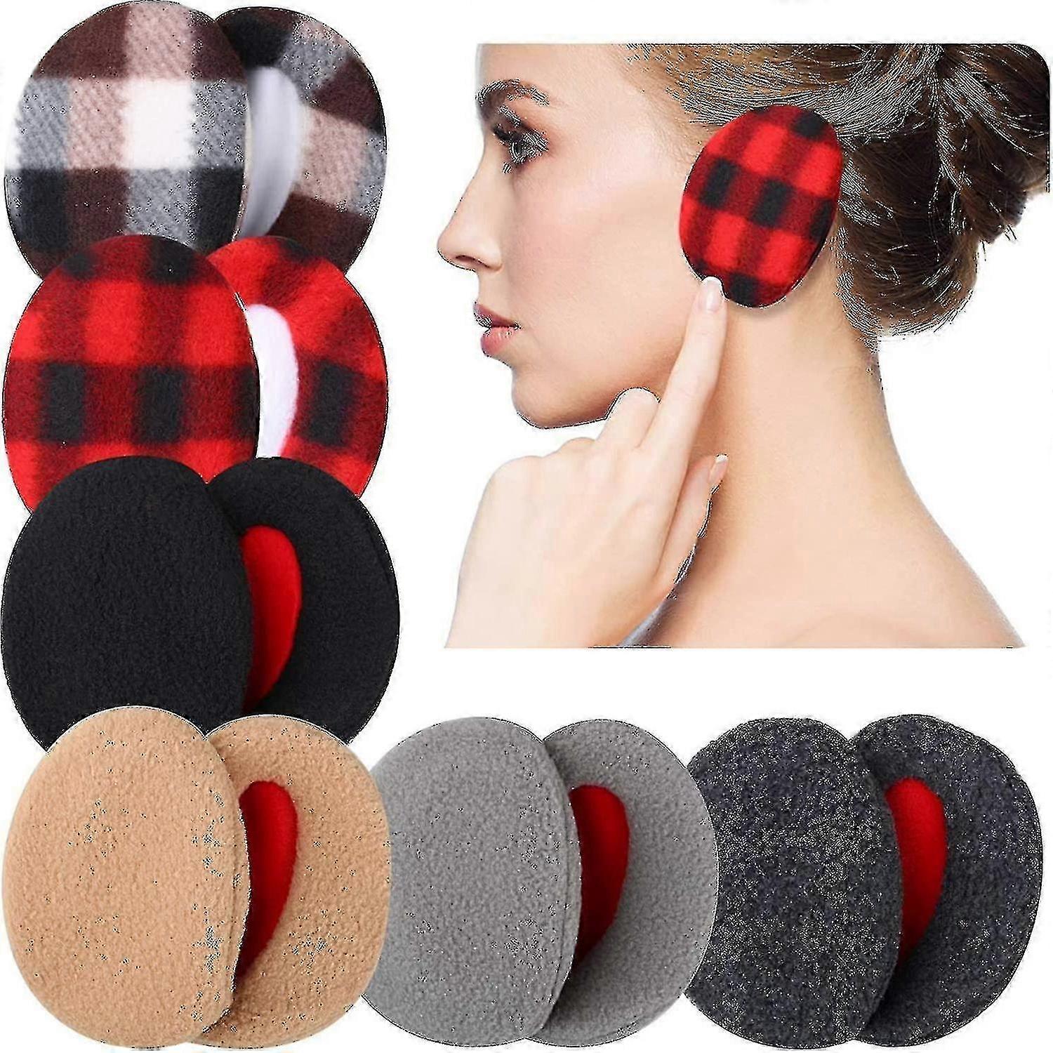 6ペアイヤーマフバンドレスフリースイヤーウォーマー冬の耳はユニセックス、6色