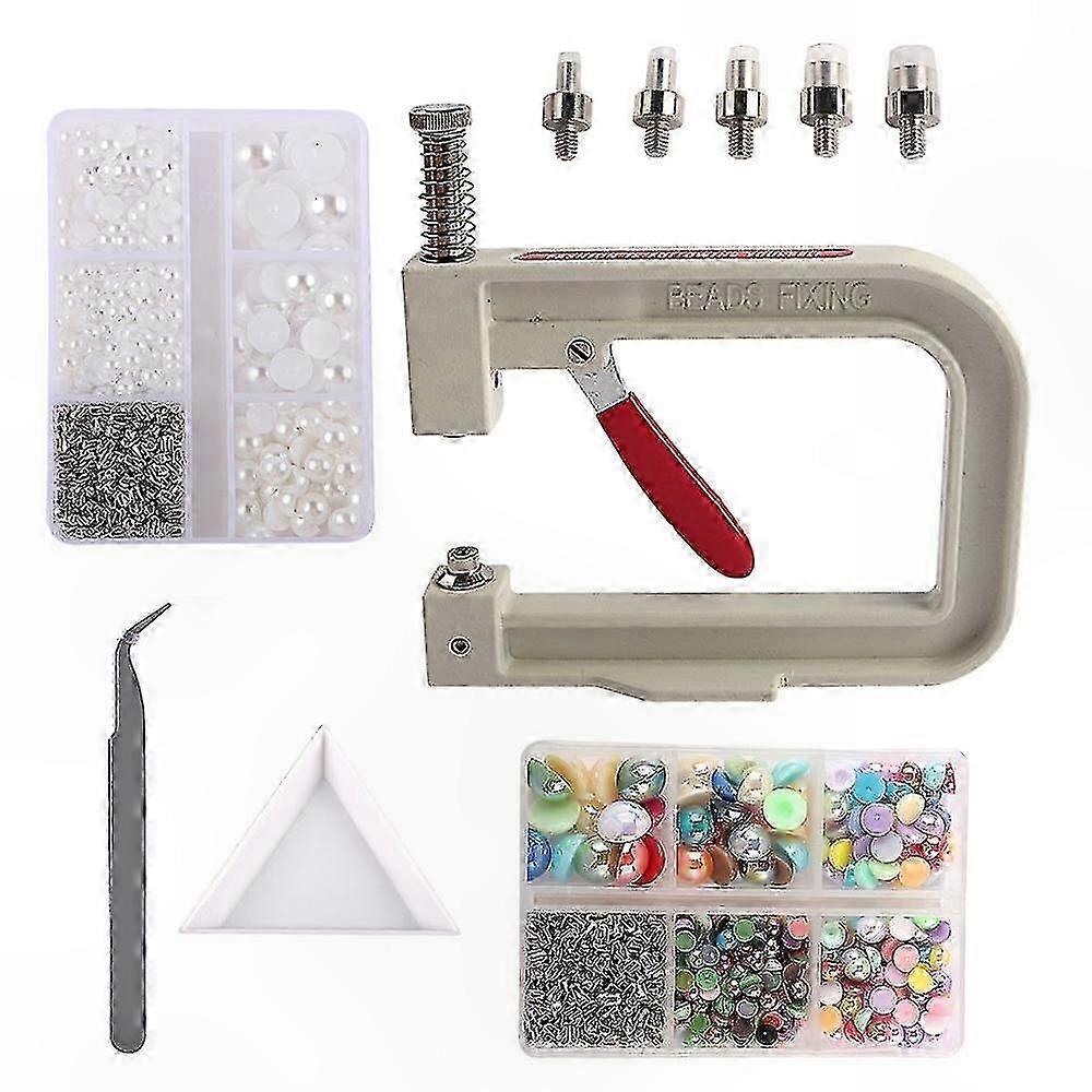 Pearl Setting Machine with 5 Molds and 2 Pearl Kits for Jewelry Making