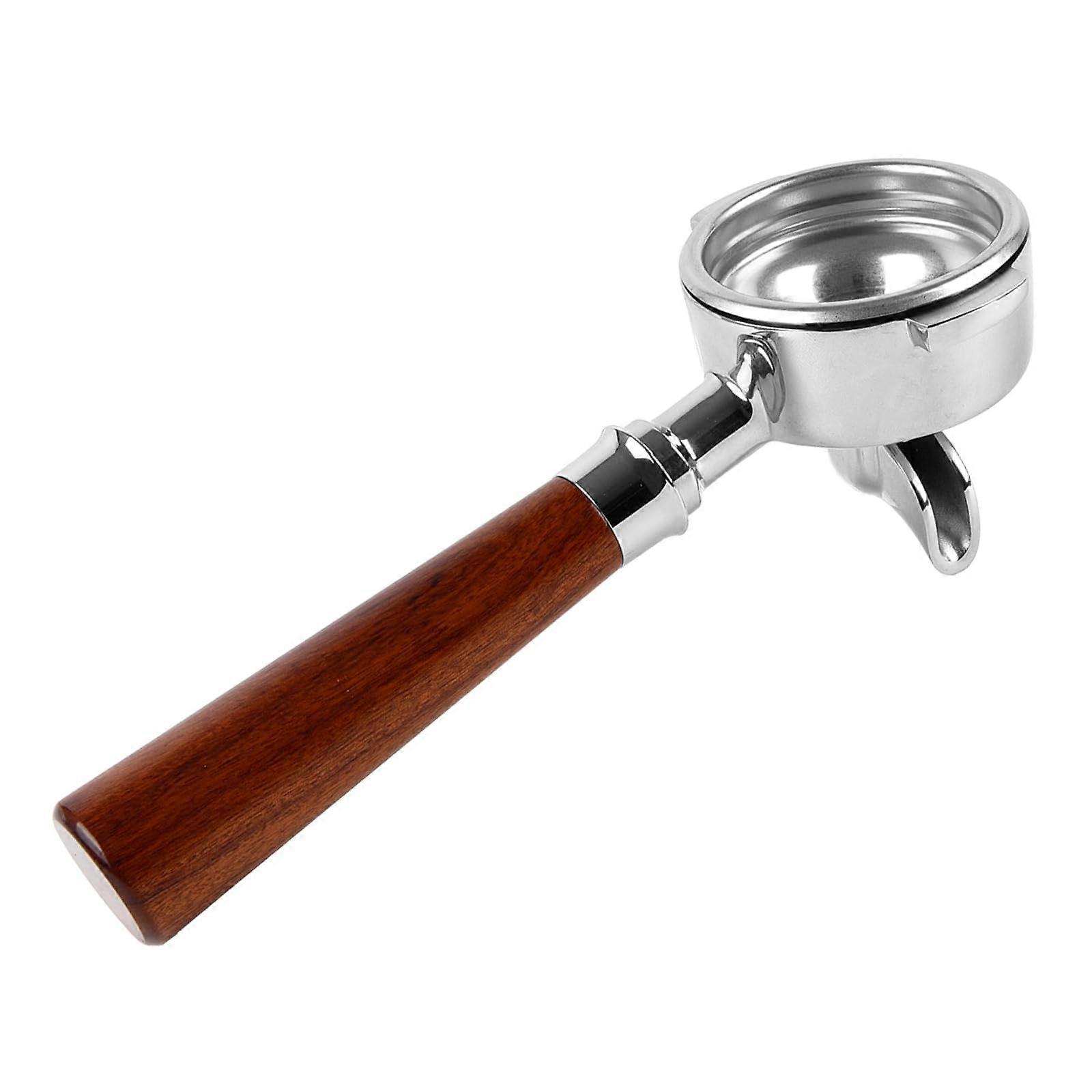 Coffee Portafilter 58mm Bottomless For E61 With Single Spout Solid Wood Handle Red Rosewood Barista Series