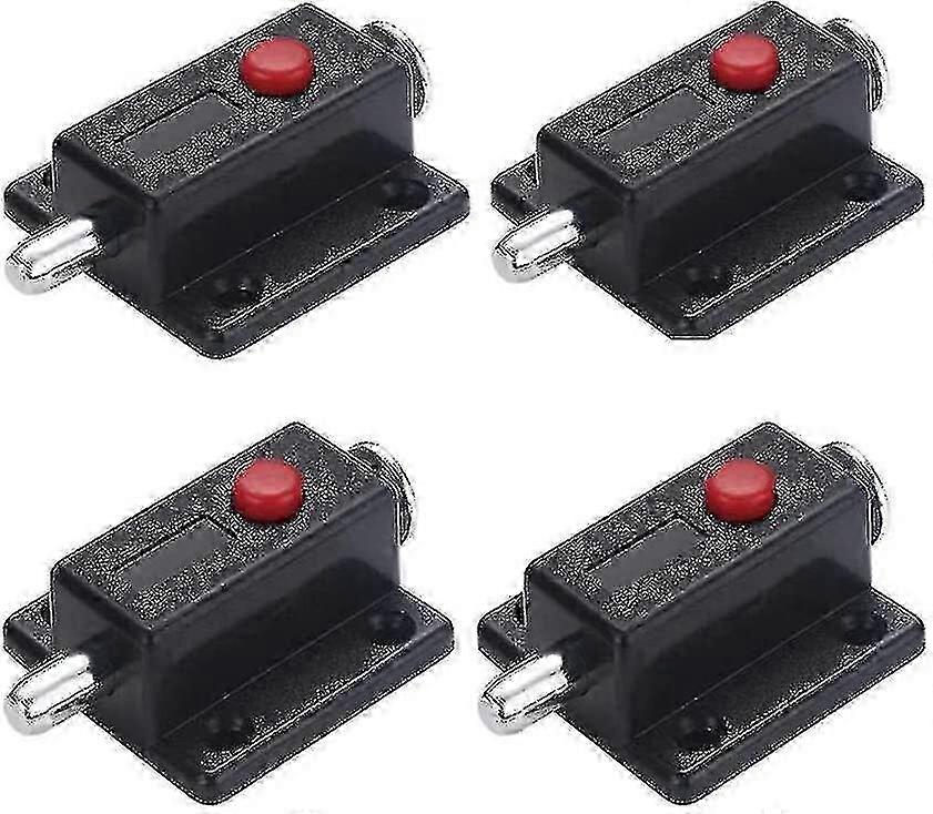26-27 Automatic Spring Loaded Door Latch With Spring Button Black (10pcs)