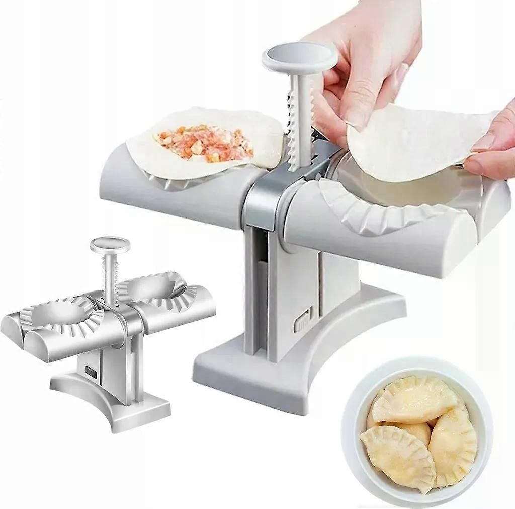 Household Double Head Automatic Dumpling Maker Mold Stainless Steel Dumpling