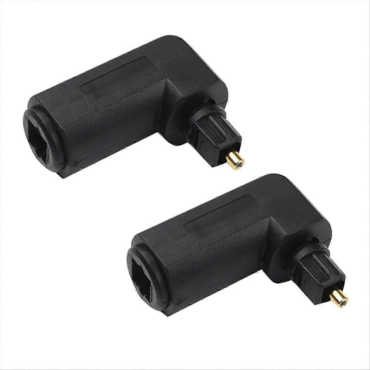 2PCS Audio Video Cables Digital Optical 90 Degree Audio Cable Adapter