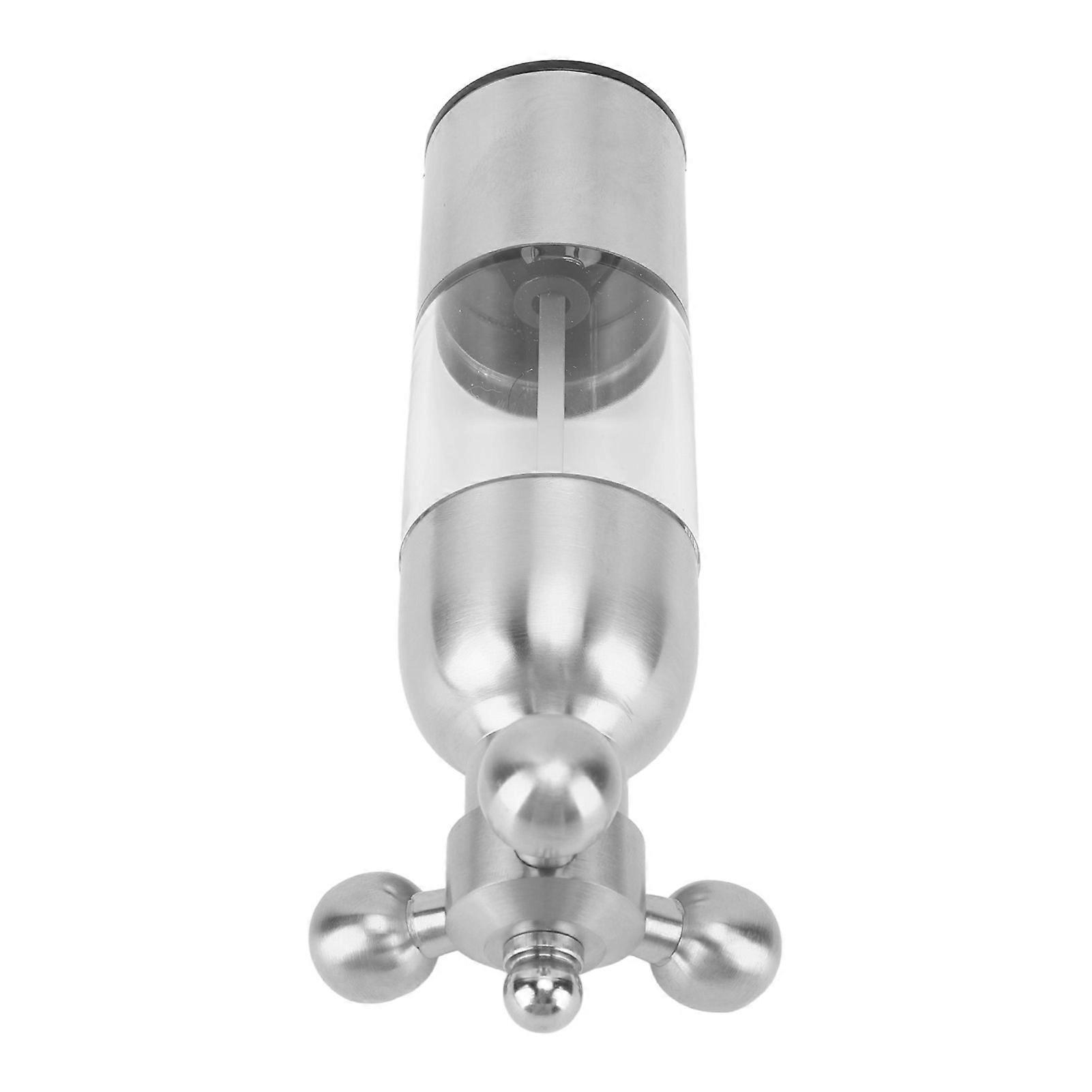 Pepper Mill Professional Refillable Ceramic Rotor Coarseness Adjustable Manual Pepper Salt Grinder for Kitchen Silver Small 
