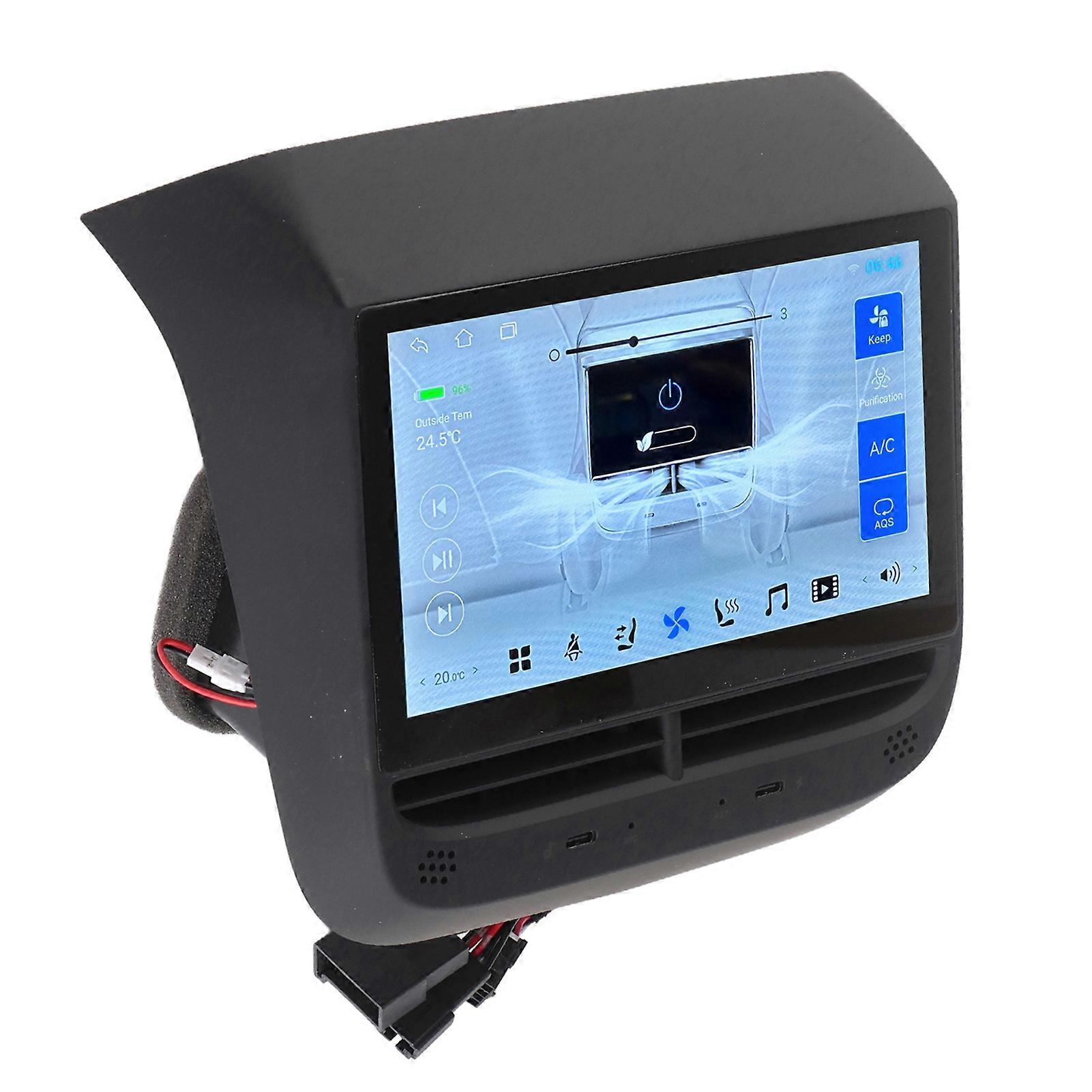 7in Rear Seat Display Screen HD 1024x600 Pixel LCD Air Conditioning Control IPS Multimedia Entertainment Player