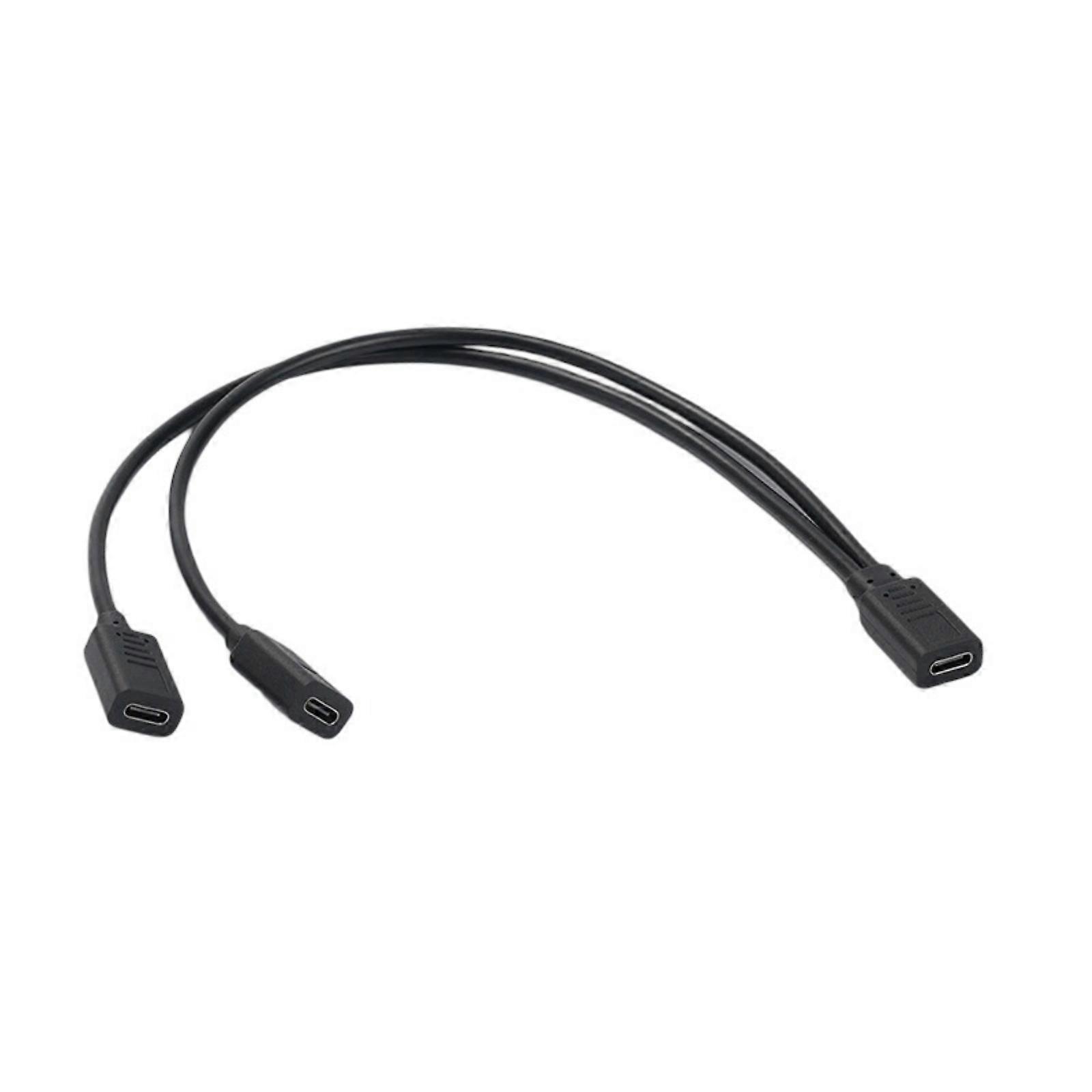 USB C Splitter 1 in 2 Out Charging USB C Data Splitter Extension Cable Type C Female to USB C Female Port Adapter Multicolor