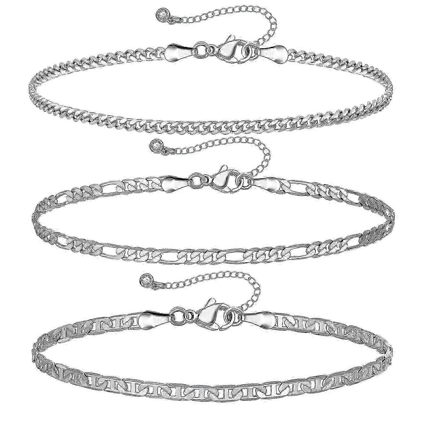 New women's style ankle bracelets - Elegant 14k gold plated layer with Cuba connection in gold layer finish for women