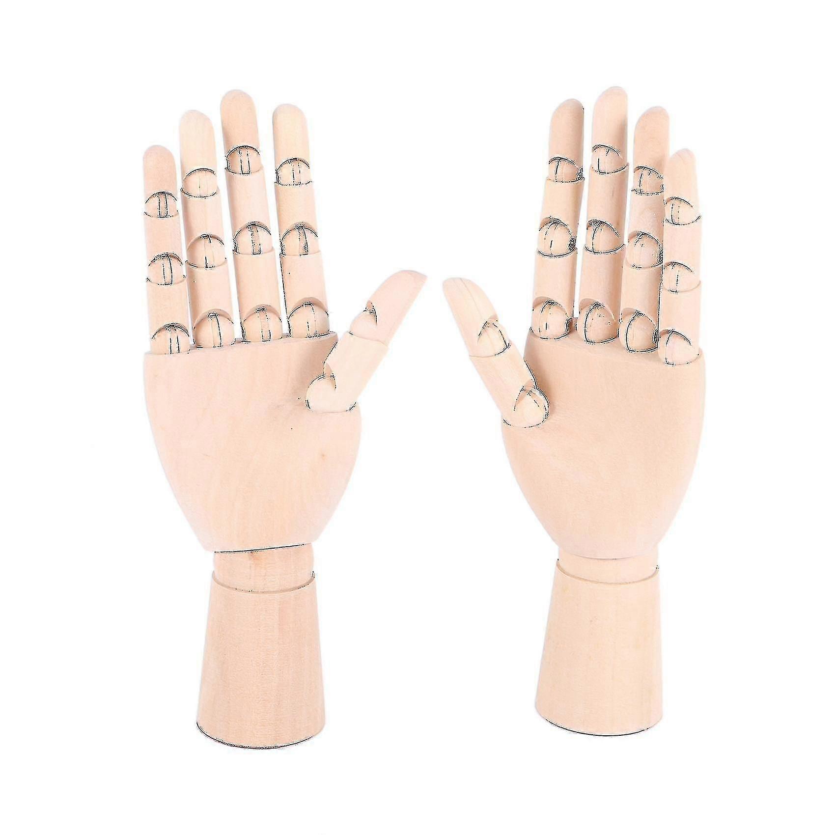 Mannequin de main gauche/droite en bois de 18 cm (7 pouces)